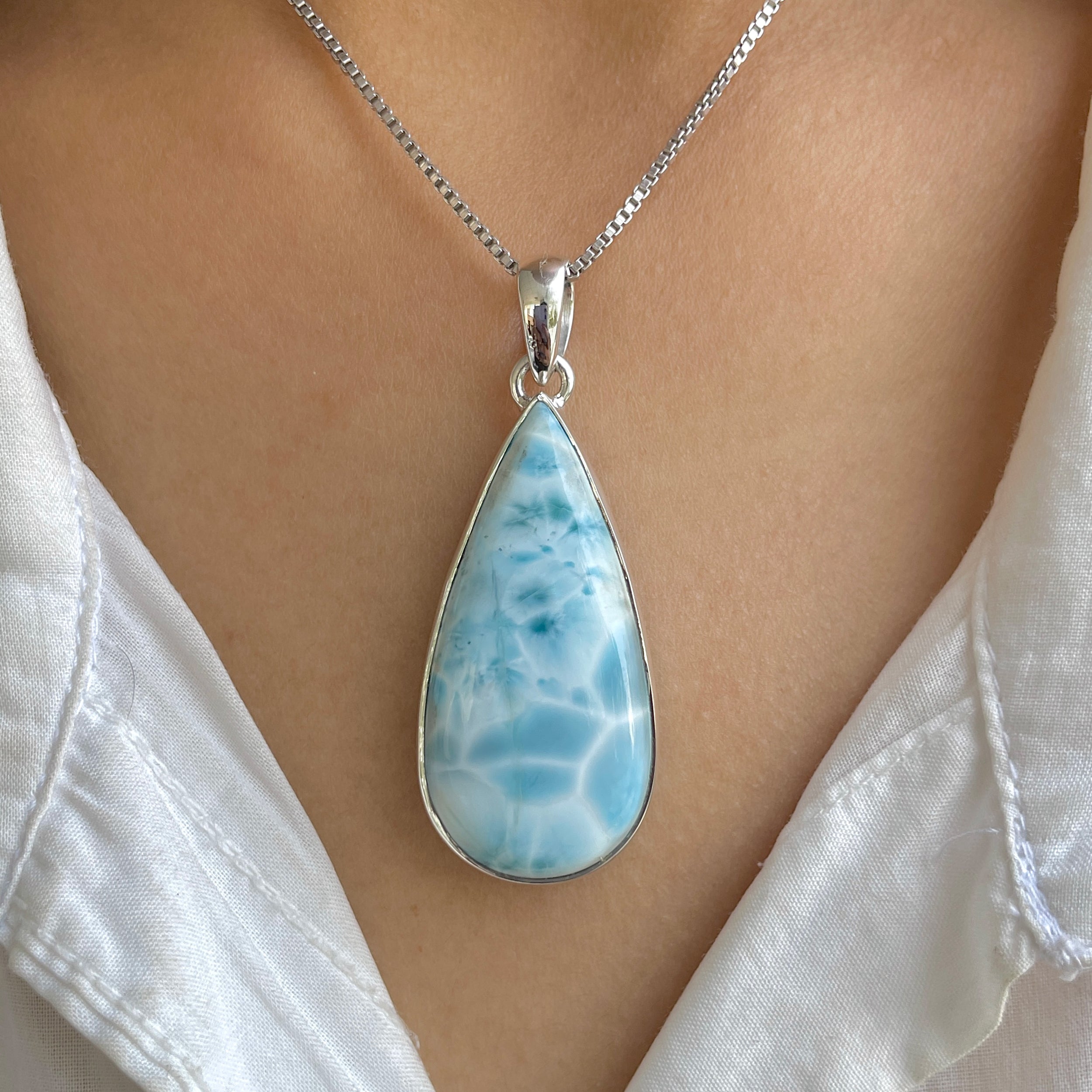 Larimar Pendant-(LAR-P-1817.)