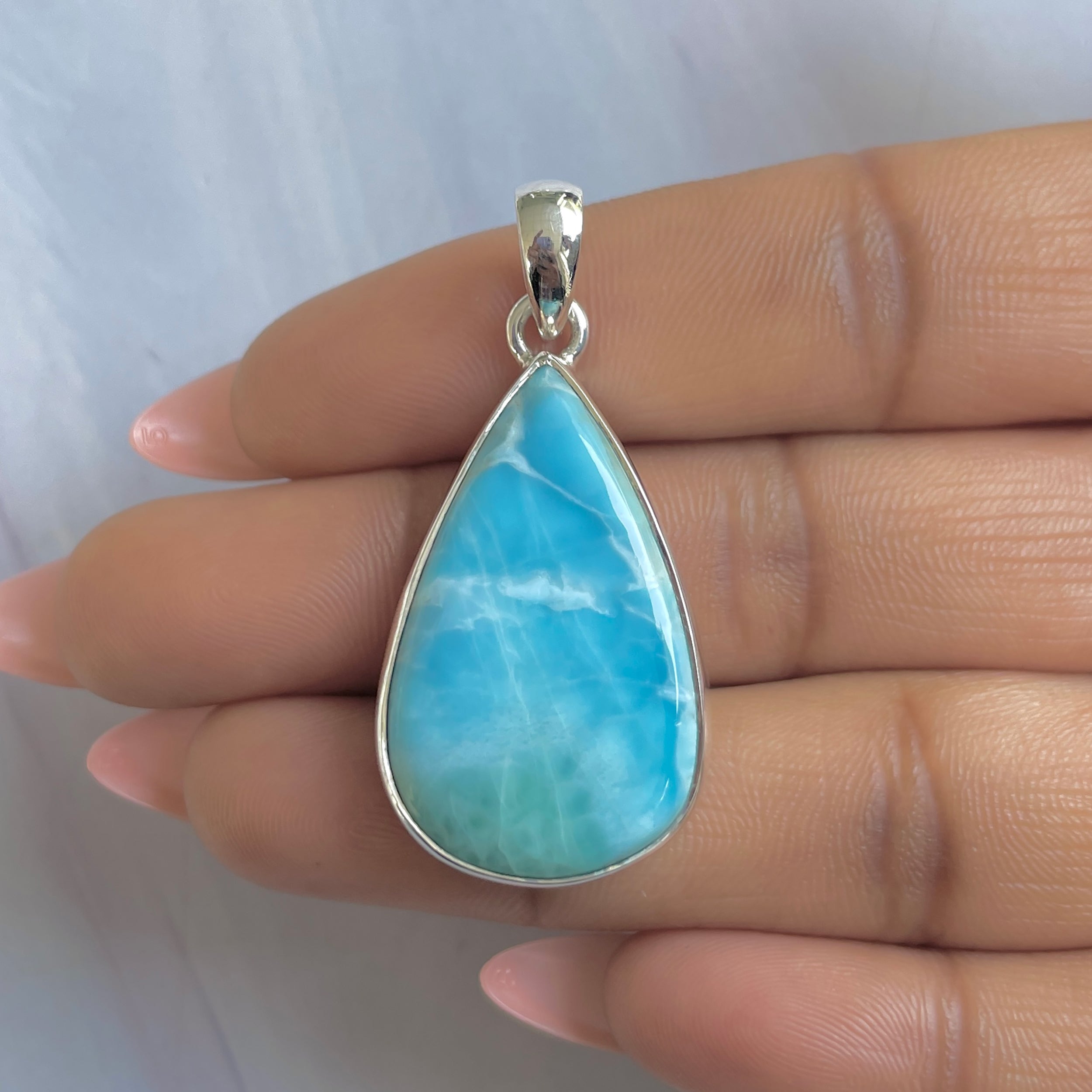 Larimar Pendant-(LAR-P-1818.)