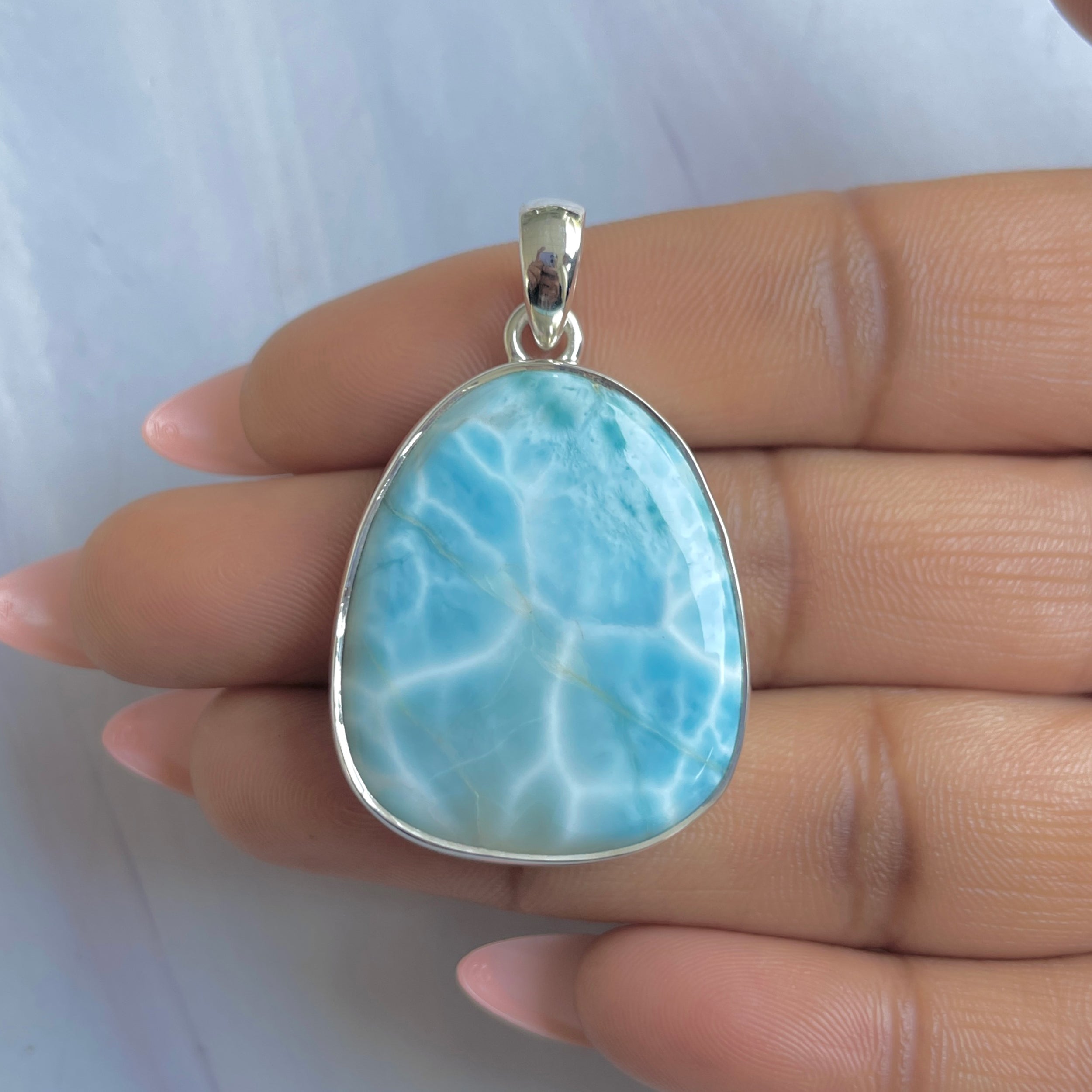 Larimar Pendant-(LAR-P-1822.)