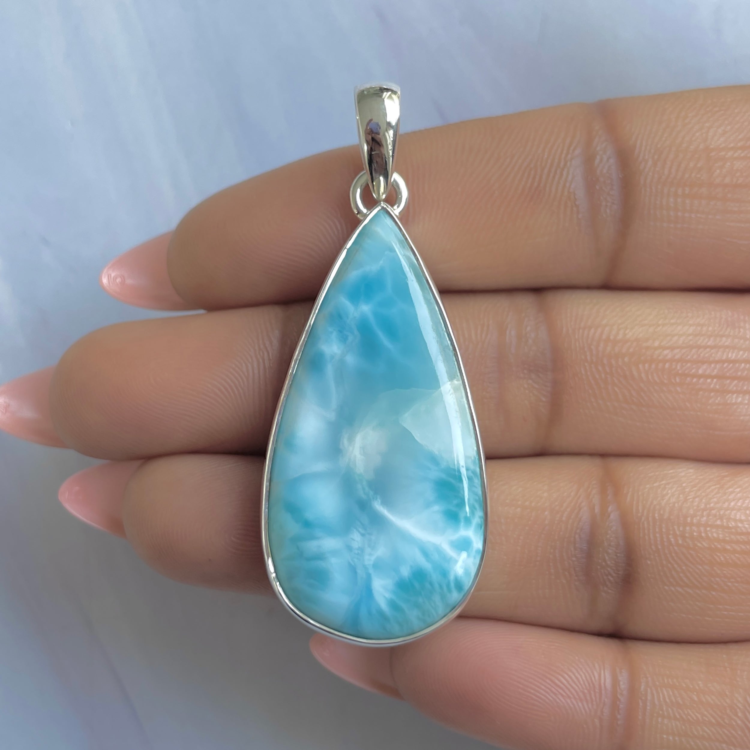 Larimar Pendant-(LAR-P-1827.)