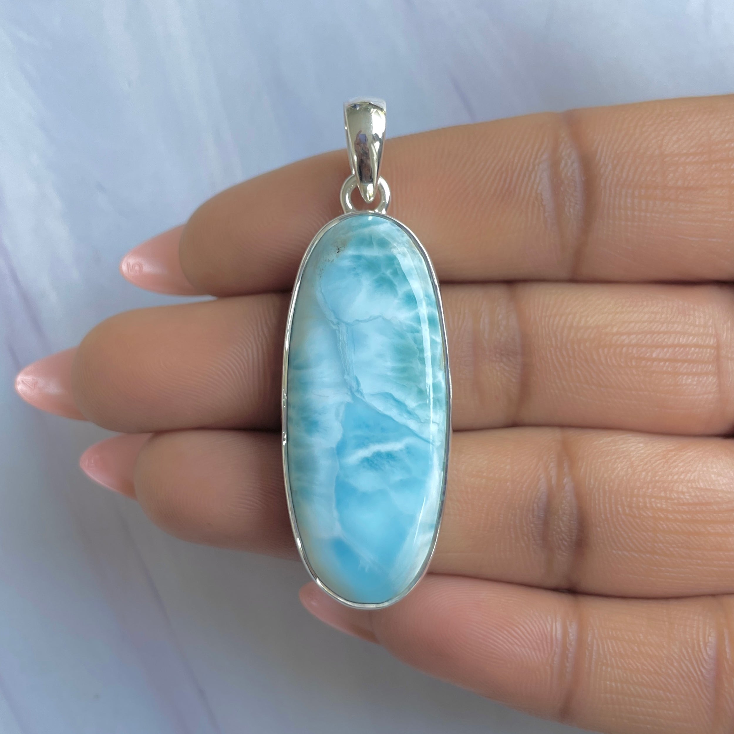Larimar Pendant-(LAR-P-1828.)