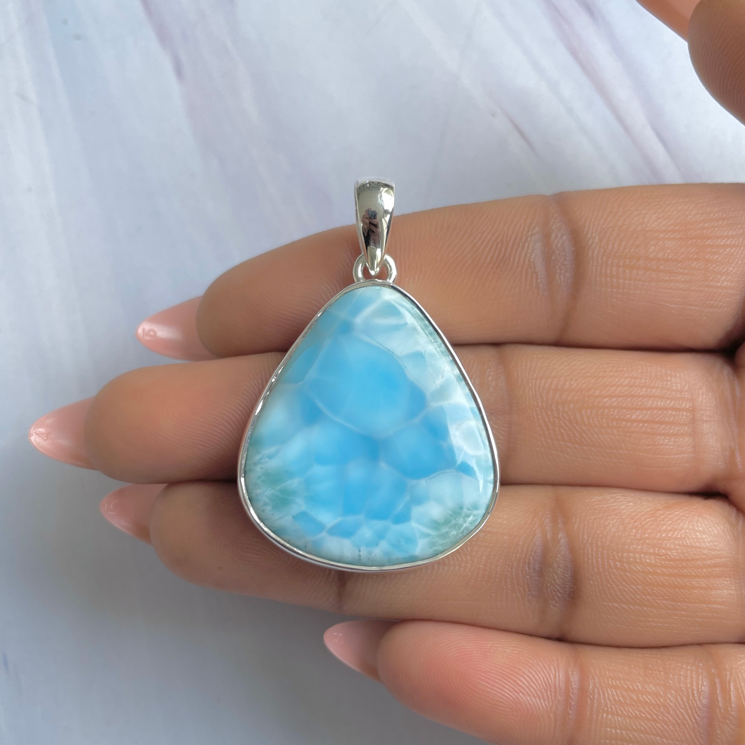 Larimar Pendant-(LAR-P-1834.)