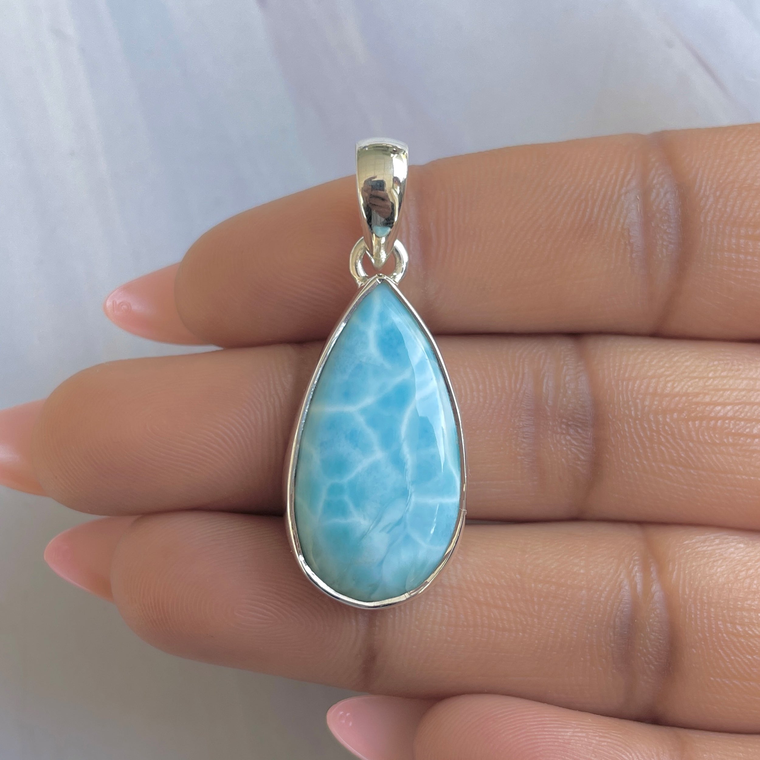 Larimar Pendant-(LAR-P-1876.)