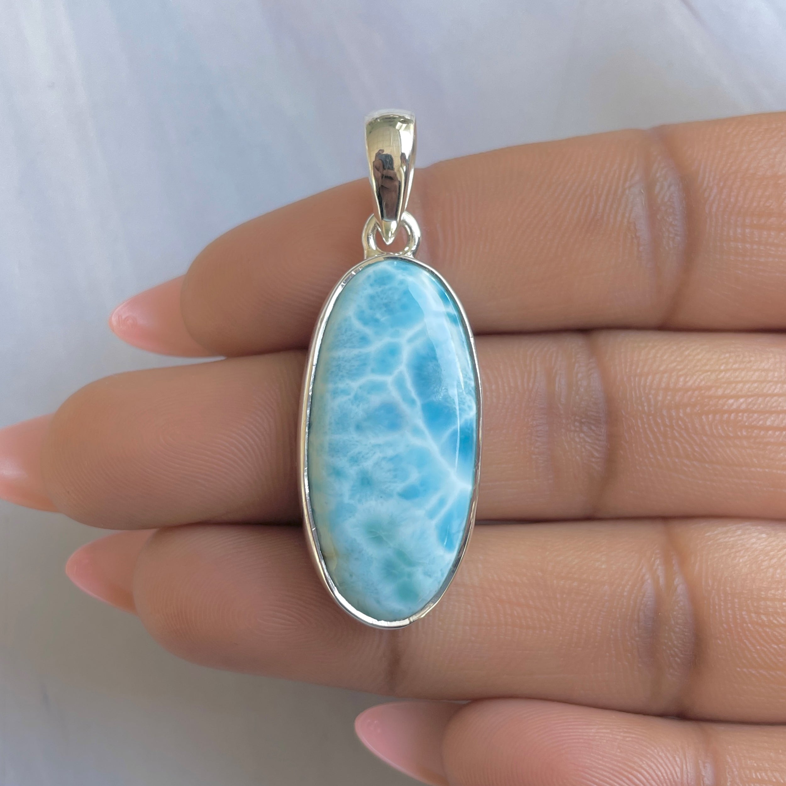 Larimar Pendant-(LAR-P-1877.)