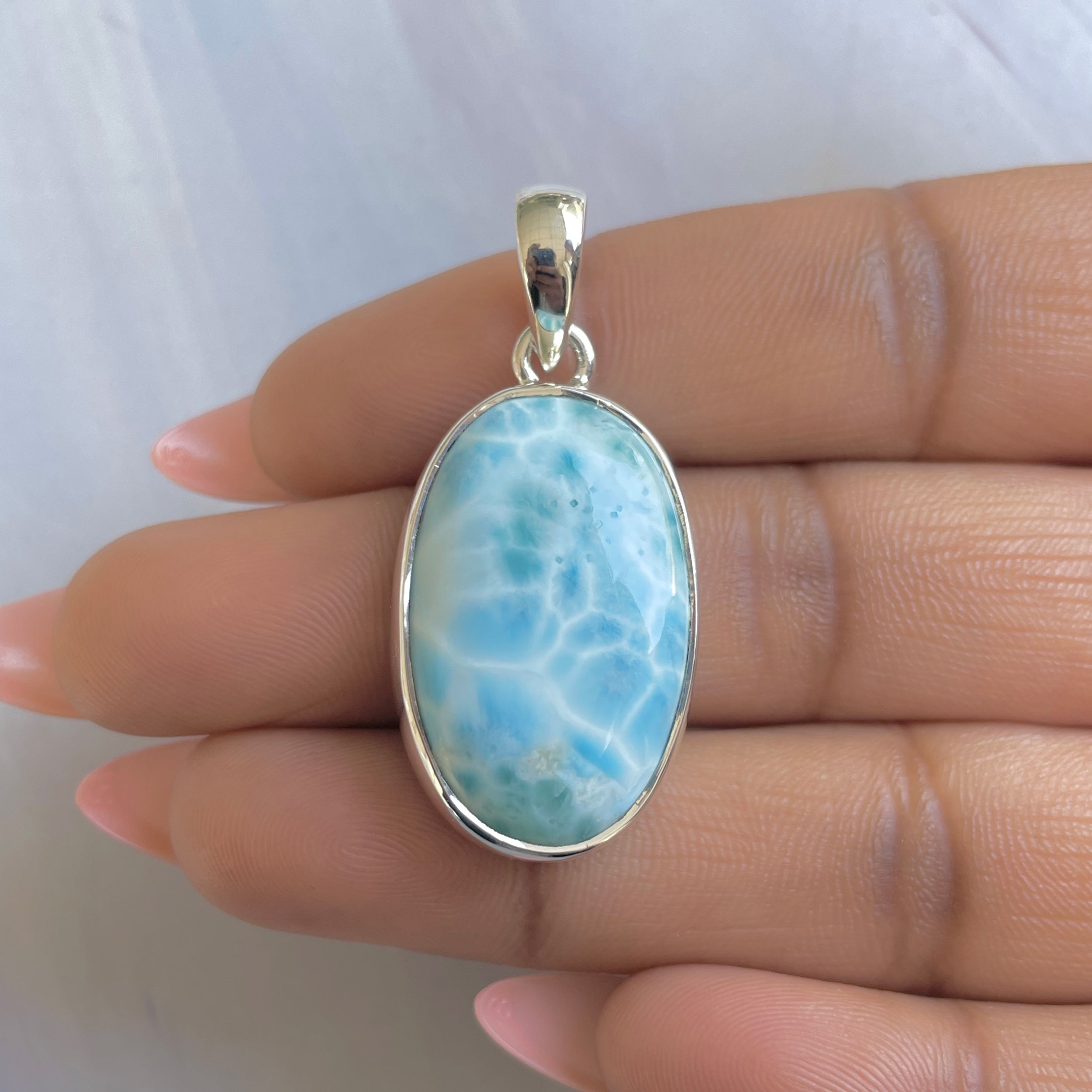 Larimar Pendant-(LAR-P-1881.)