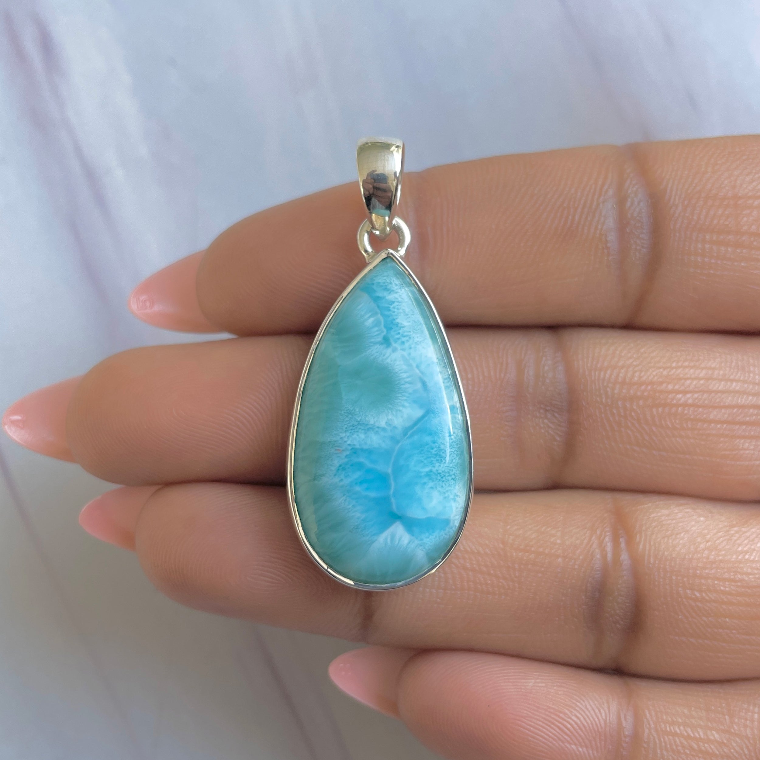 Larimar Pendant-(LAR-P-1896.)