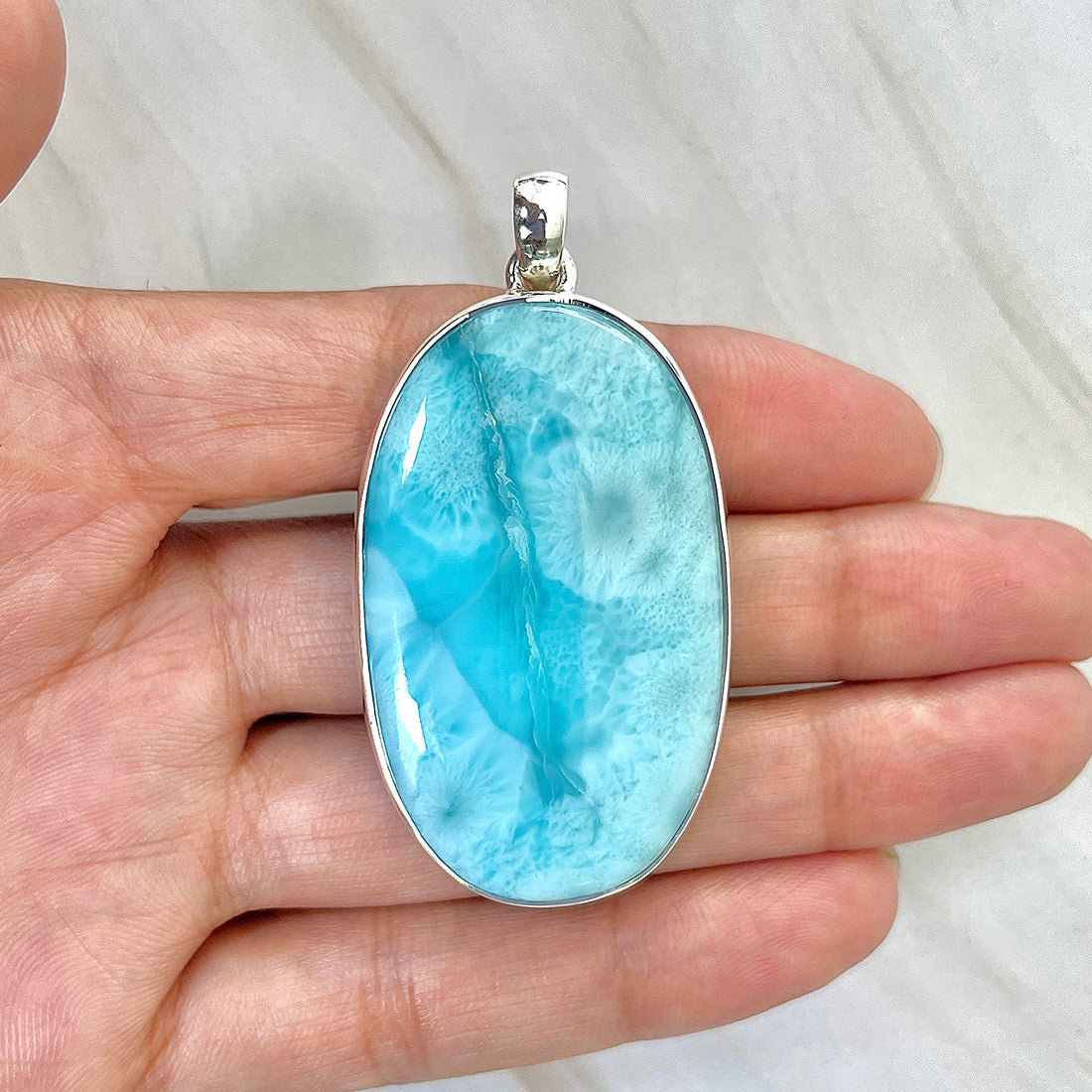 Larimar Pendant-(LAR-P-190.)