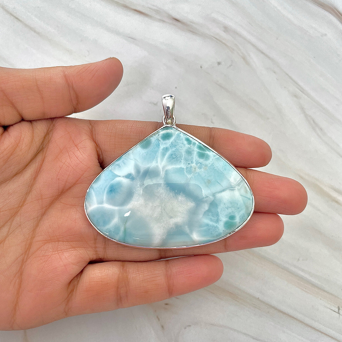 Larimar Pendant-(LAR-P-199.) – Sagacia Jewelry
