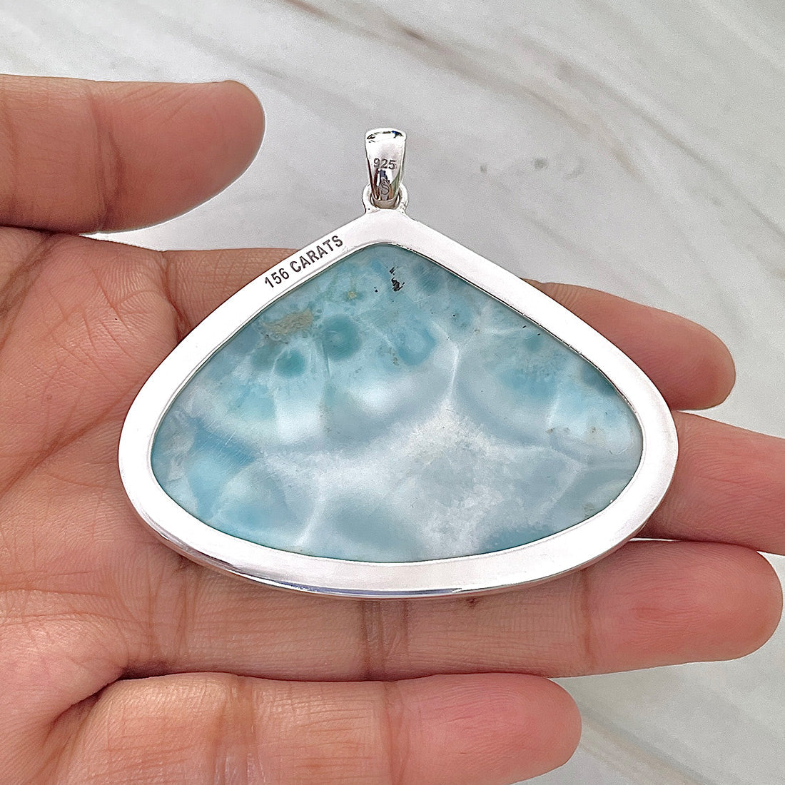 Larimar Pendant-(LAR-P-199.) – Sagacia Jewelry