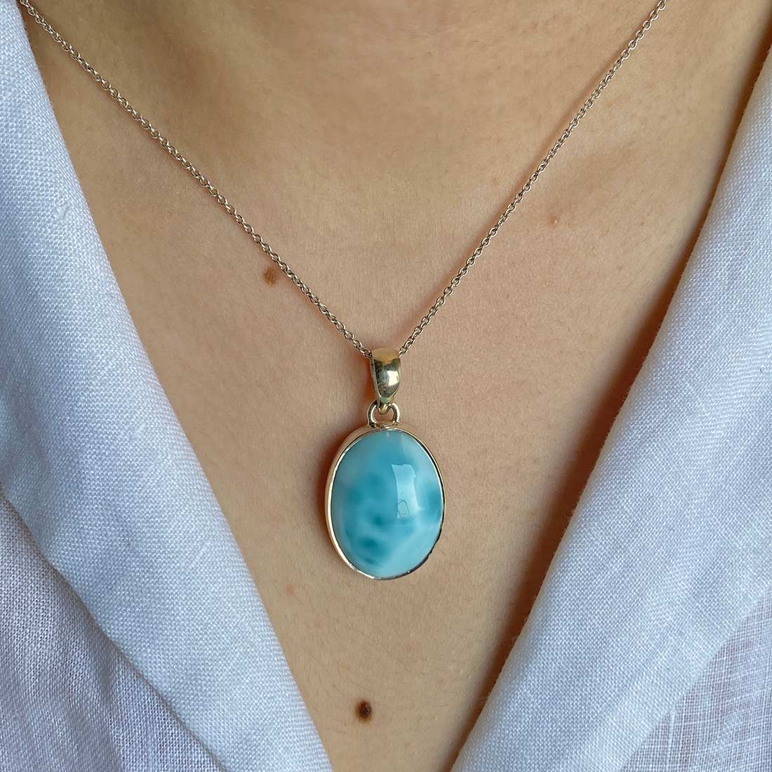 Larimar Pendant-(LAR-P-20.)