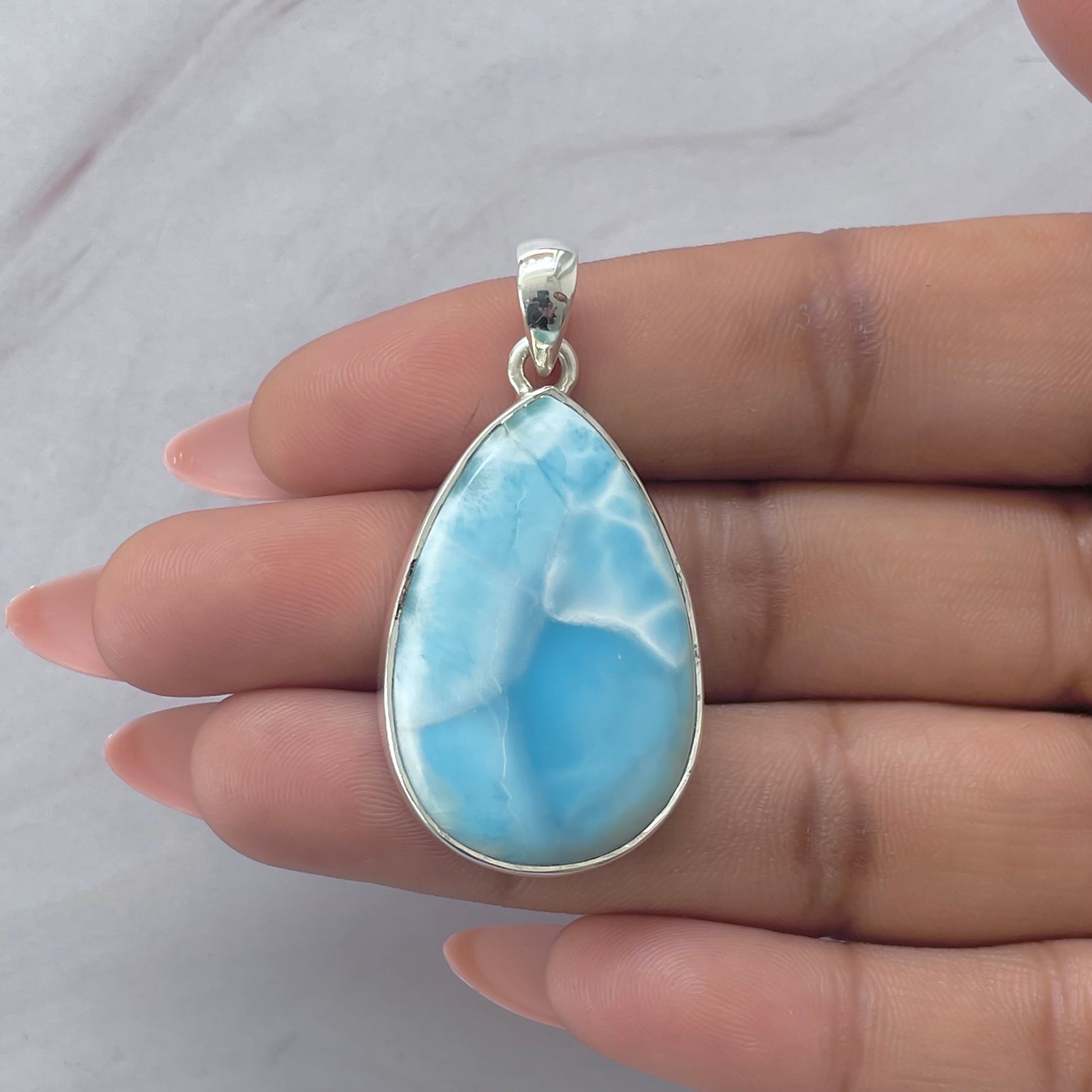 Larimar Pendant-(LAR-P-2036.)
