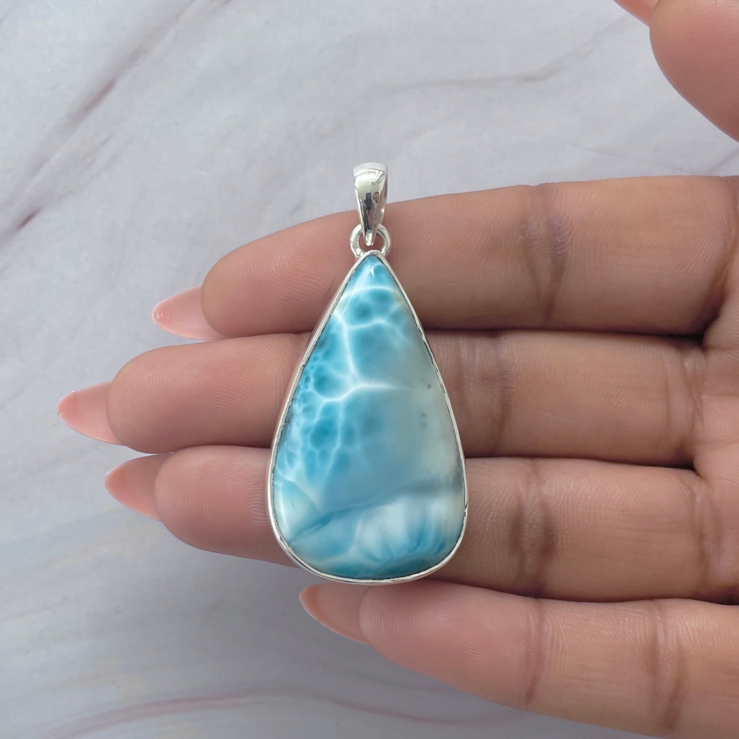 Larimar Pendant-(LAR-P-2038.)