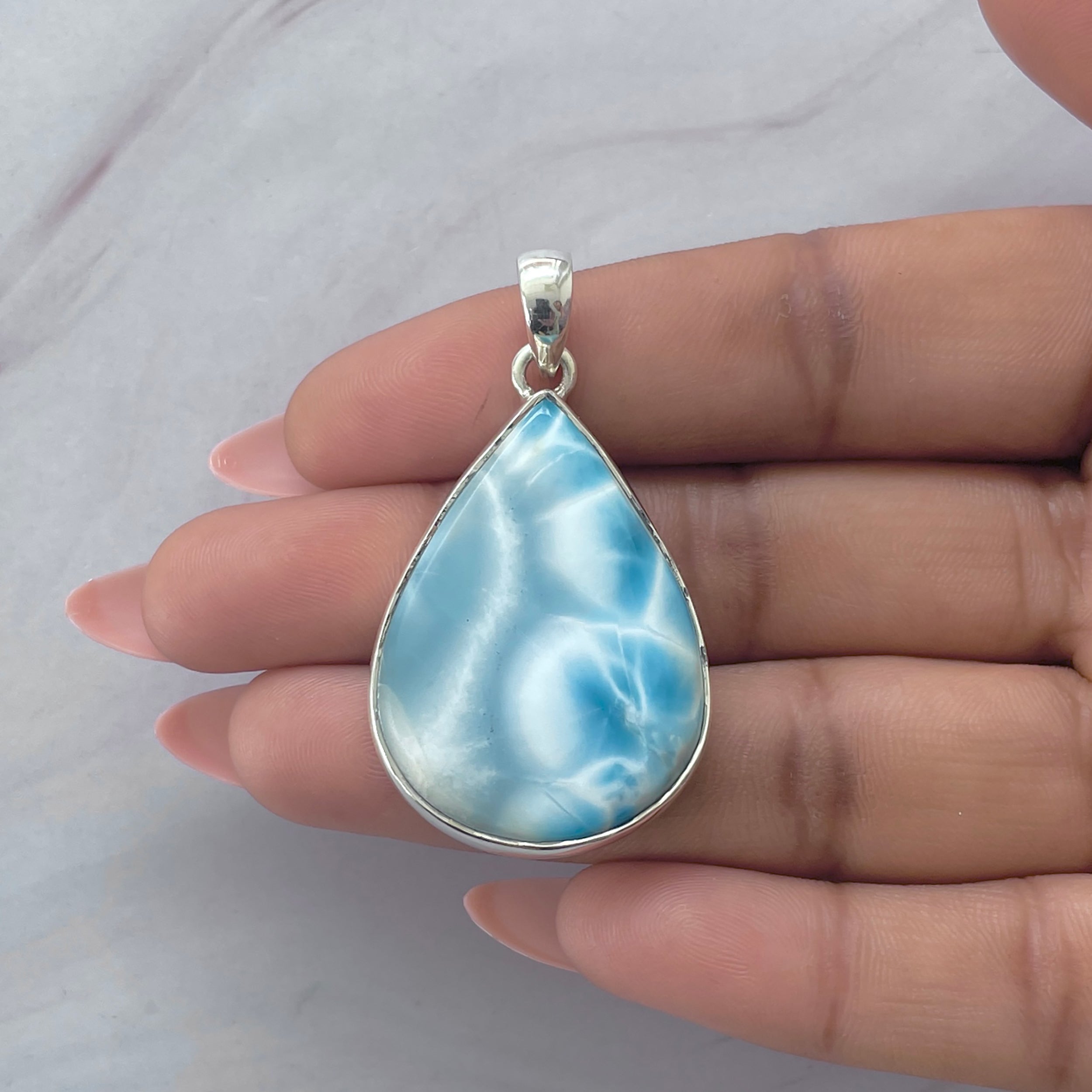 Larimar Pendant-(LAR-P-2047.)