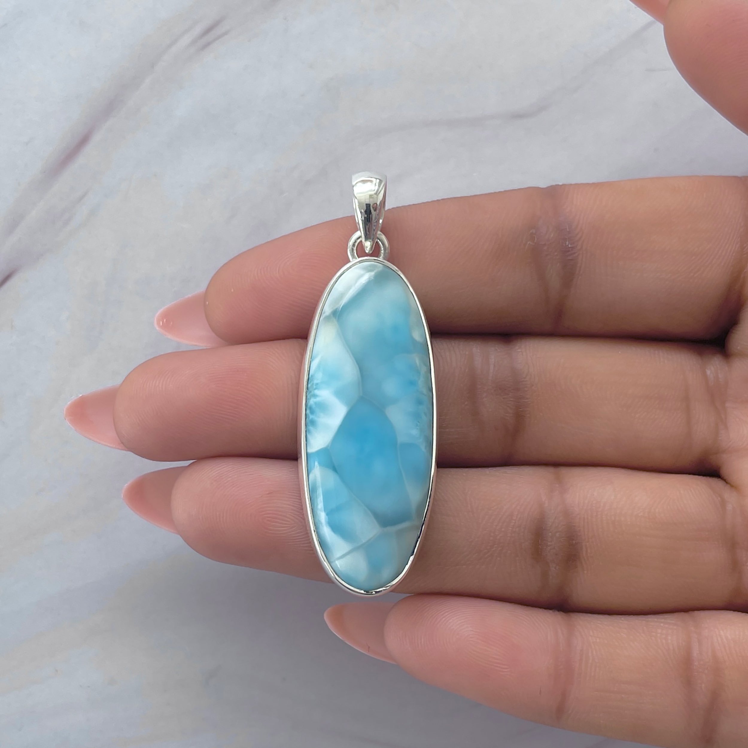 Larimar Pendant-(LAR-P-2063.)