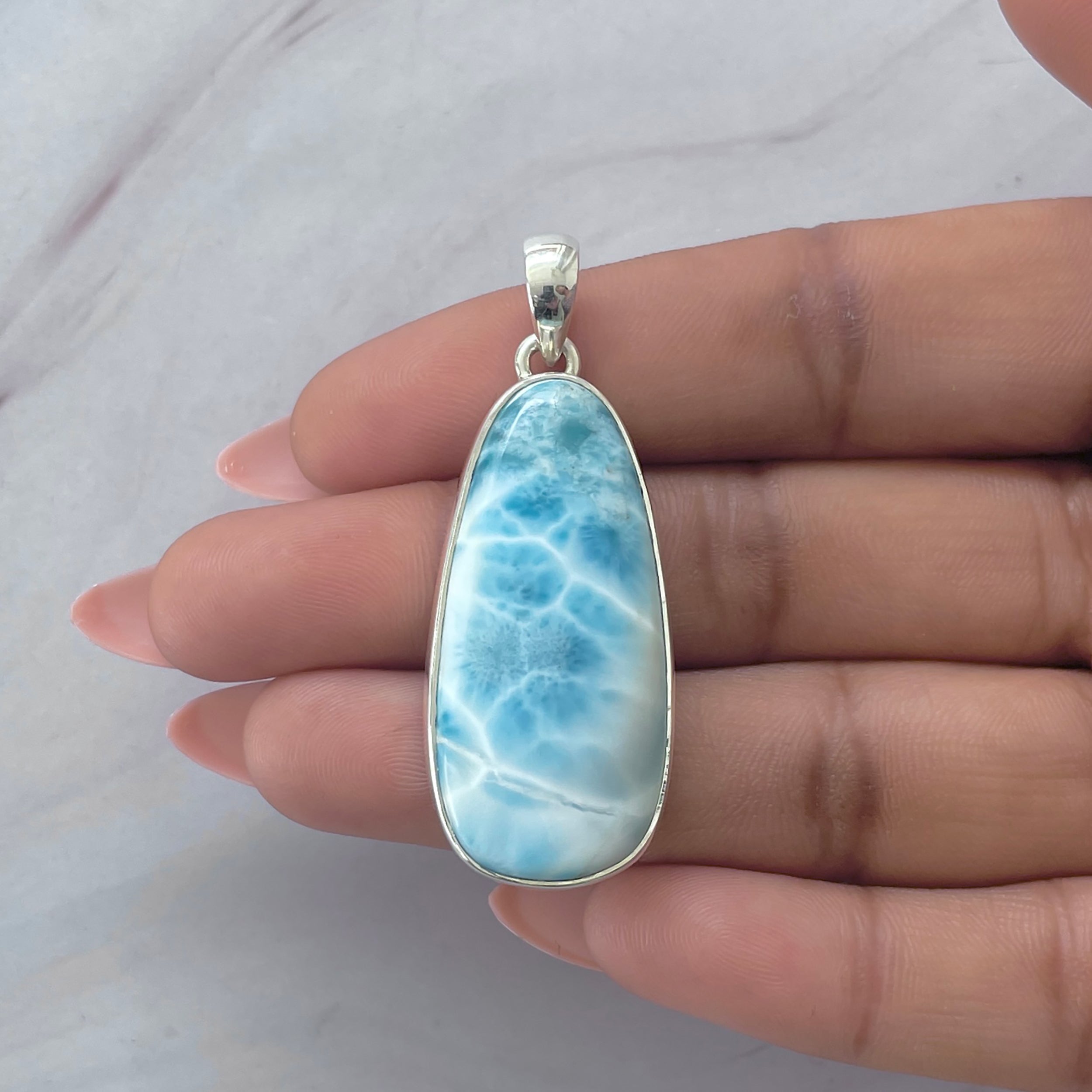 Larimar Pendant-(LAR-P-2066.)