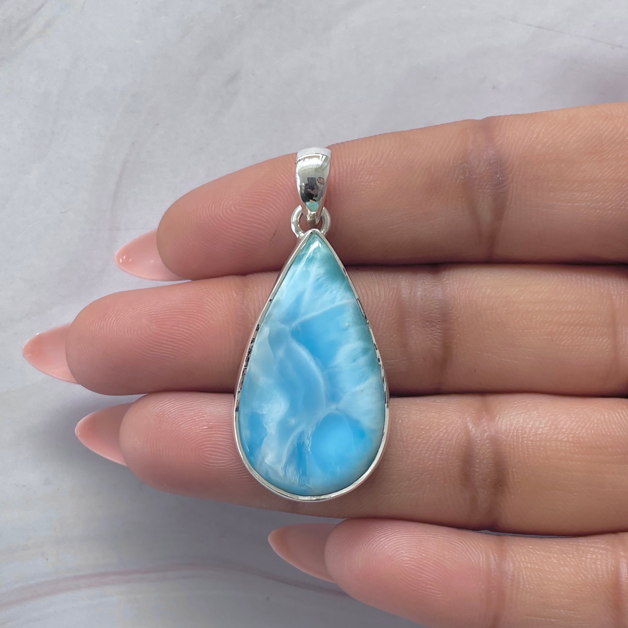 Larimar Pendant-(LAR-P-2071.)