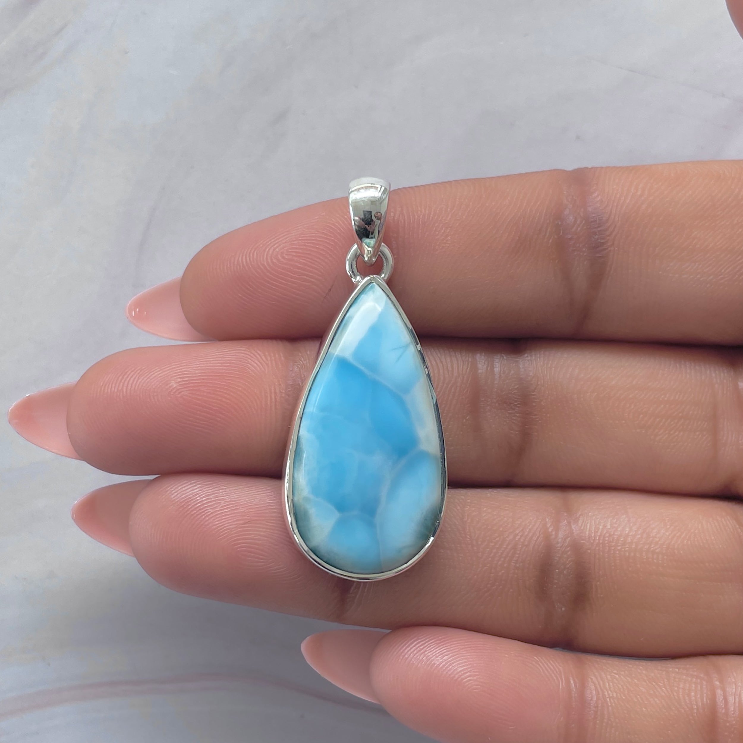 Larimar Pendant-(LAR-P-2073.)