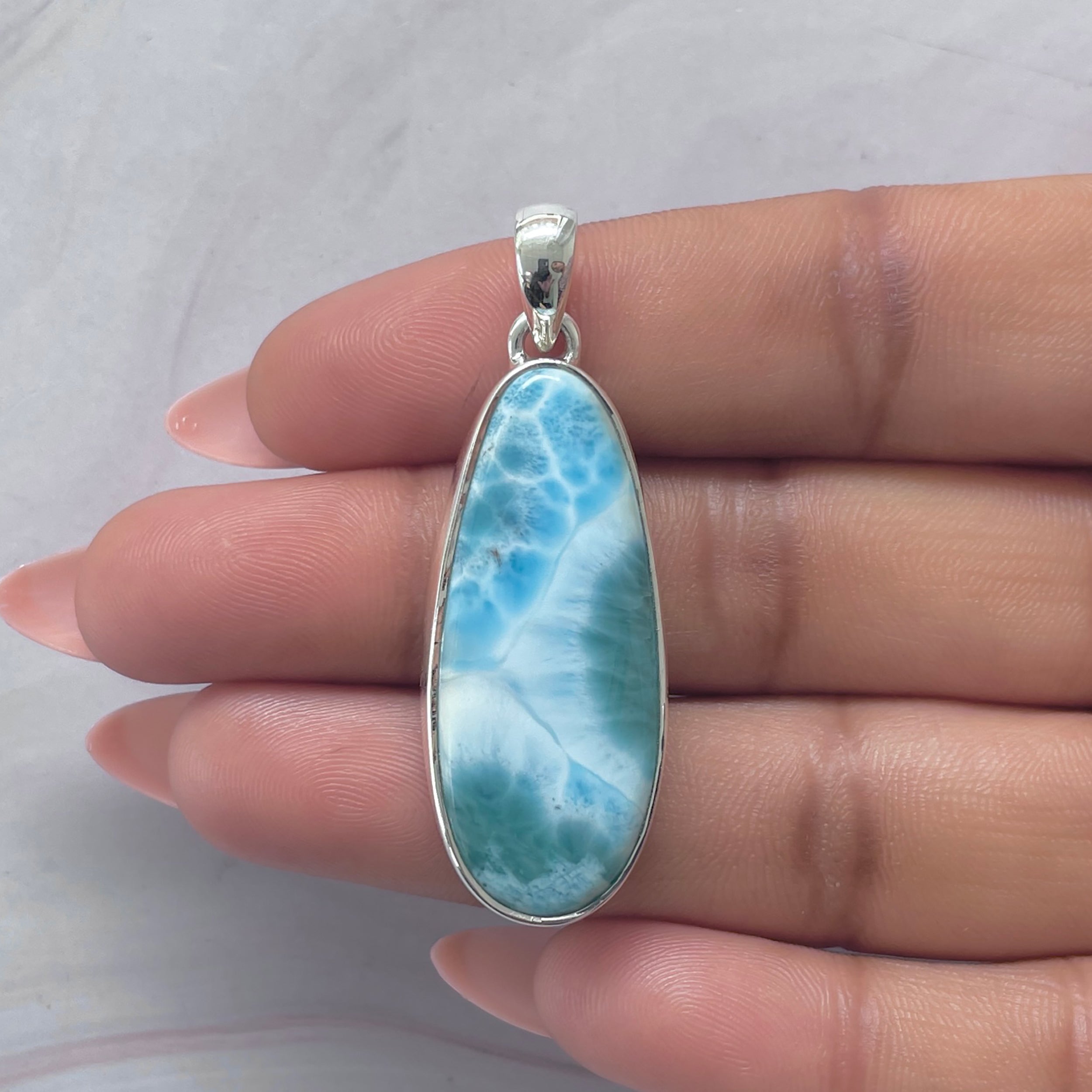 Larimar Pendant-(LAR-P-2075.)