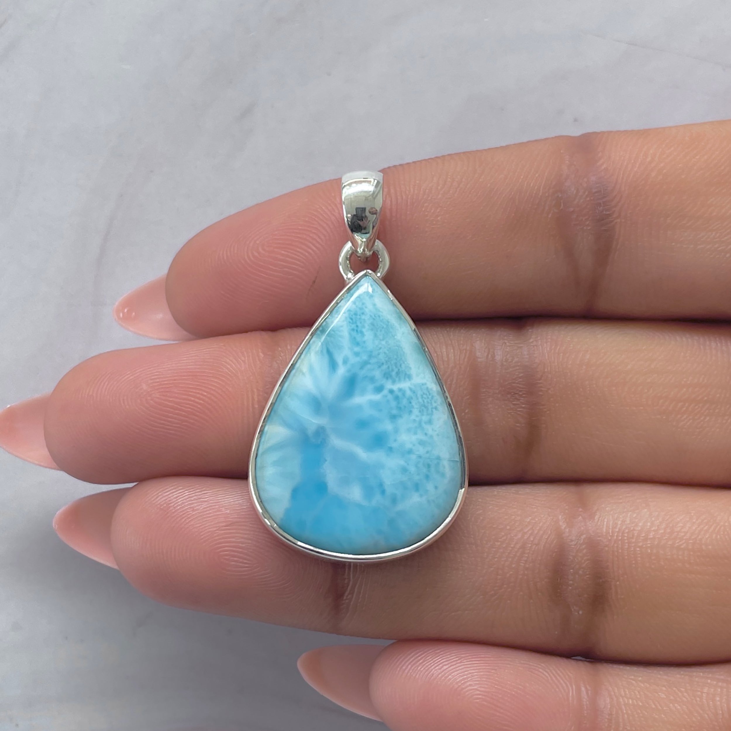 Larimar Pendant-(LAR-P-2077.)