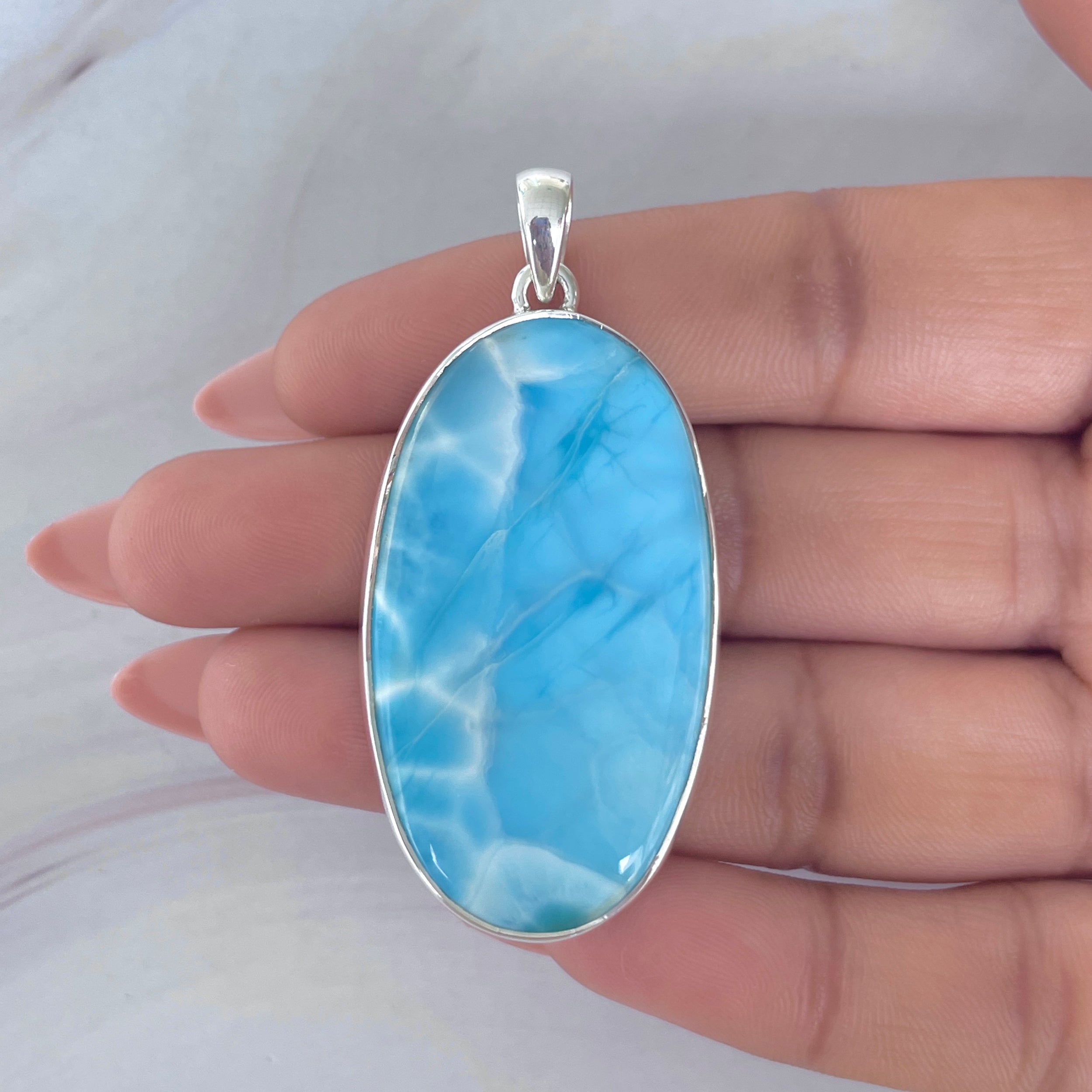 Larimar Pendant-(LAR-P-2089.)