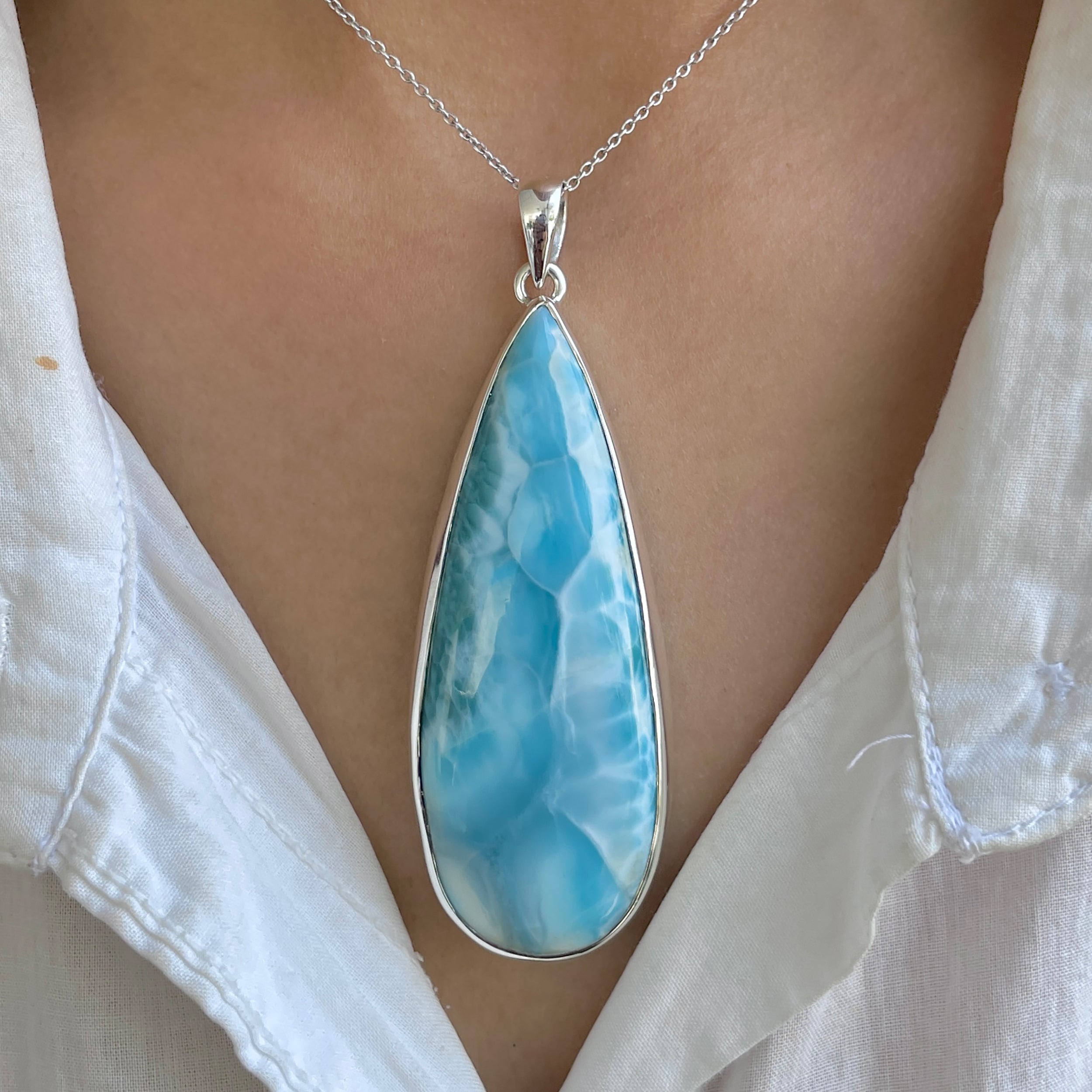 Larimar Pendant-(LAR-P-2090.)