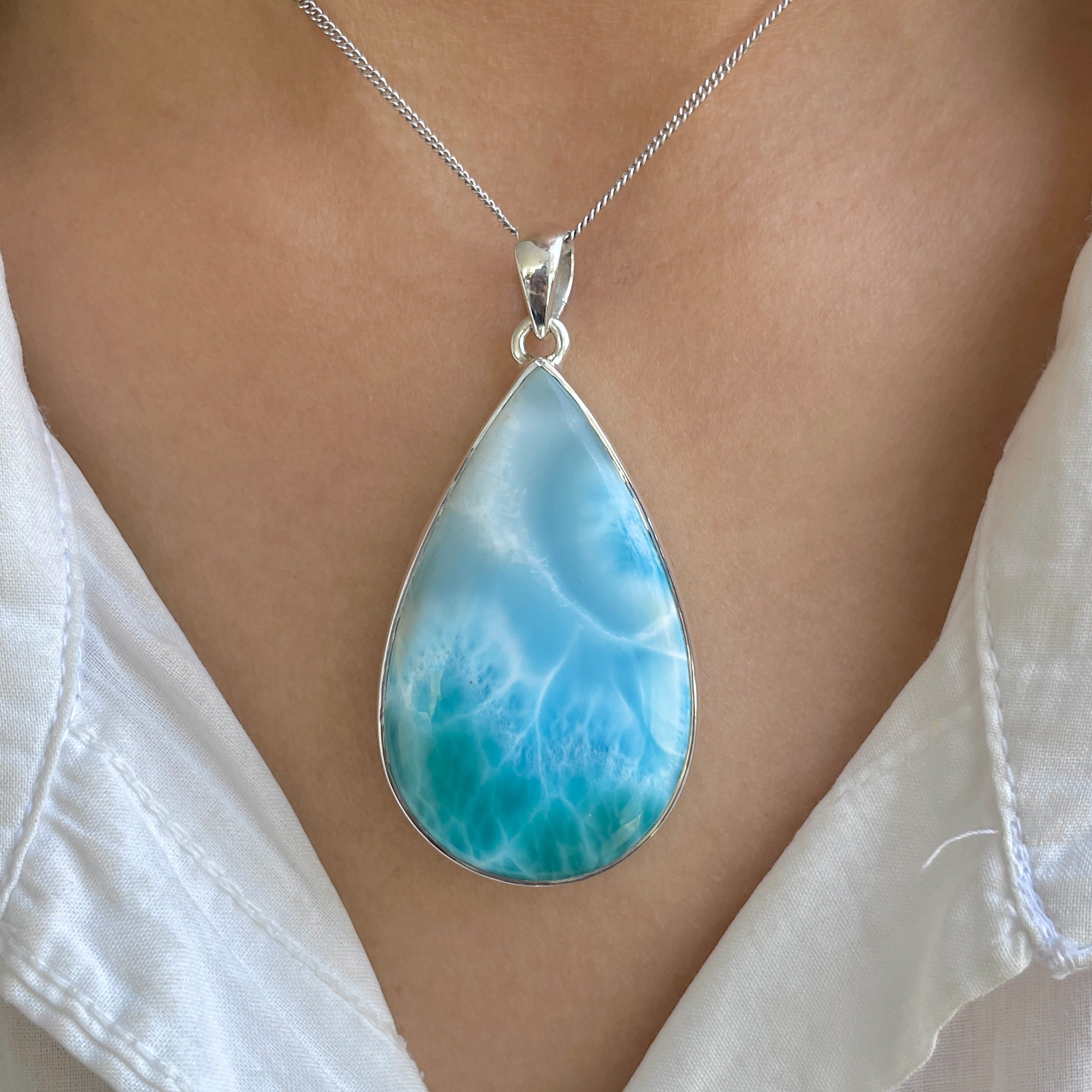 Larimar Pendant-(LAR-P-2091.)