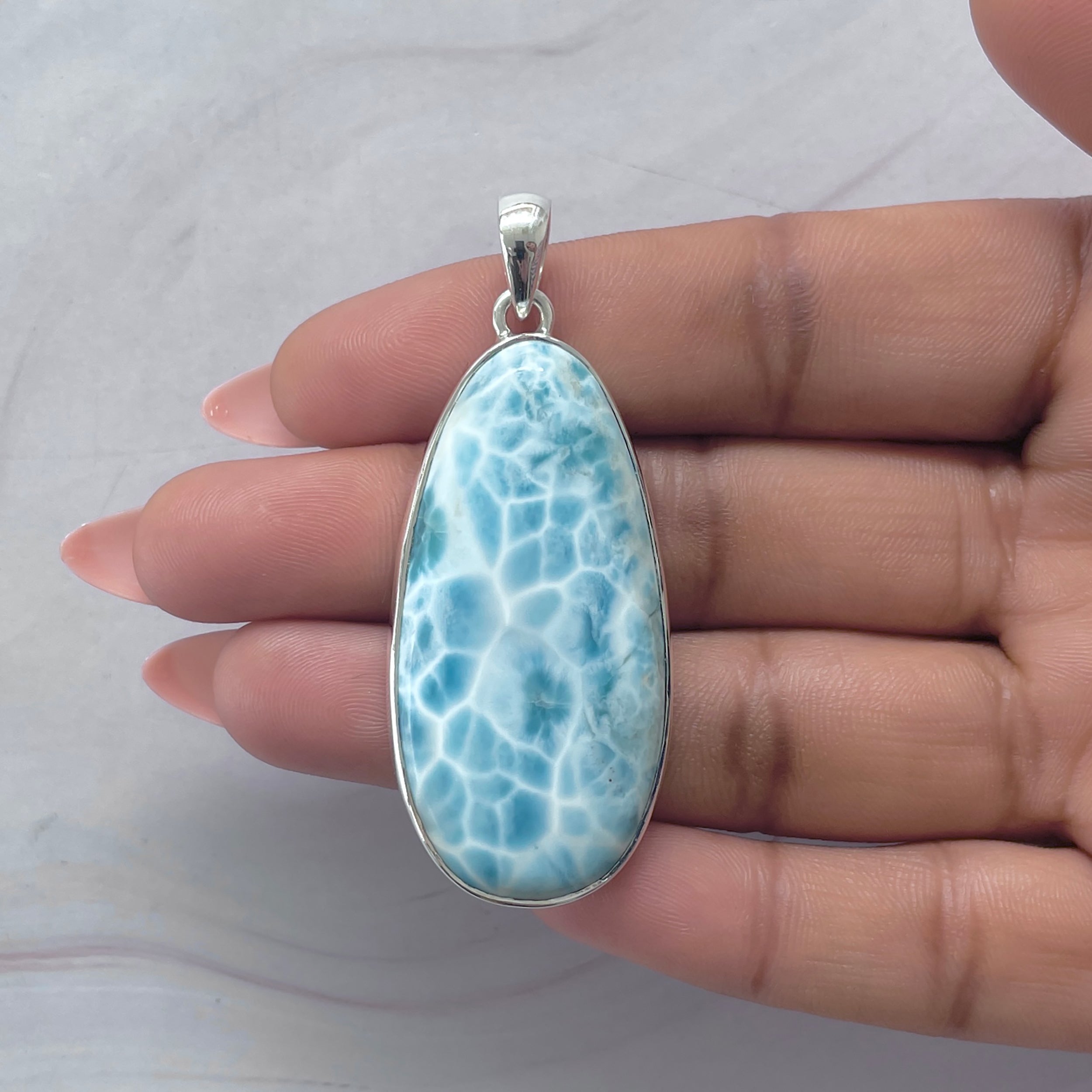 Larimar Pendant-(LAR-P-2095.)