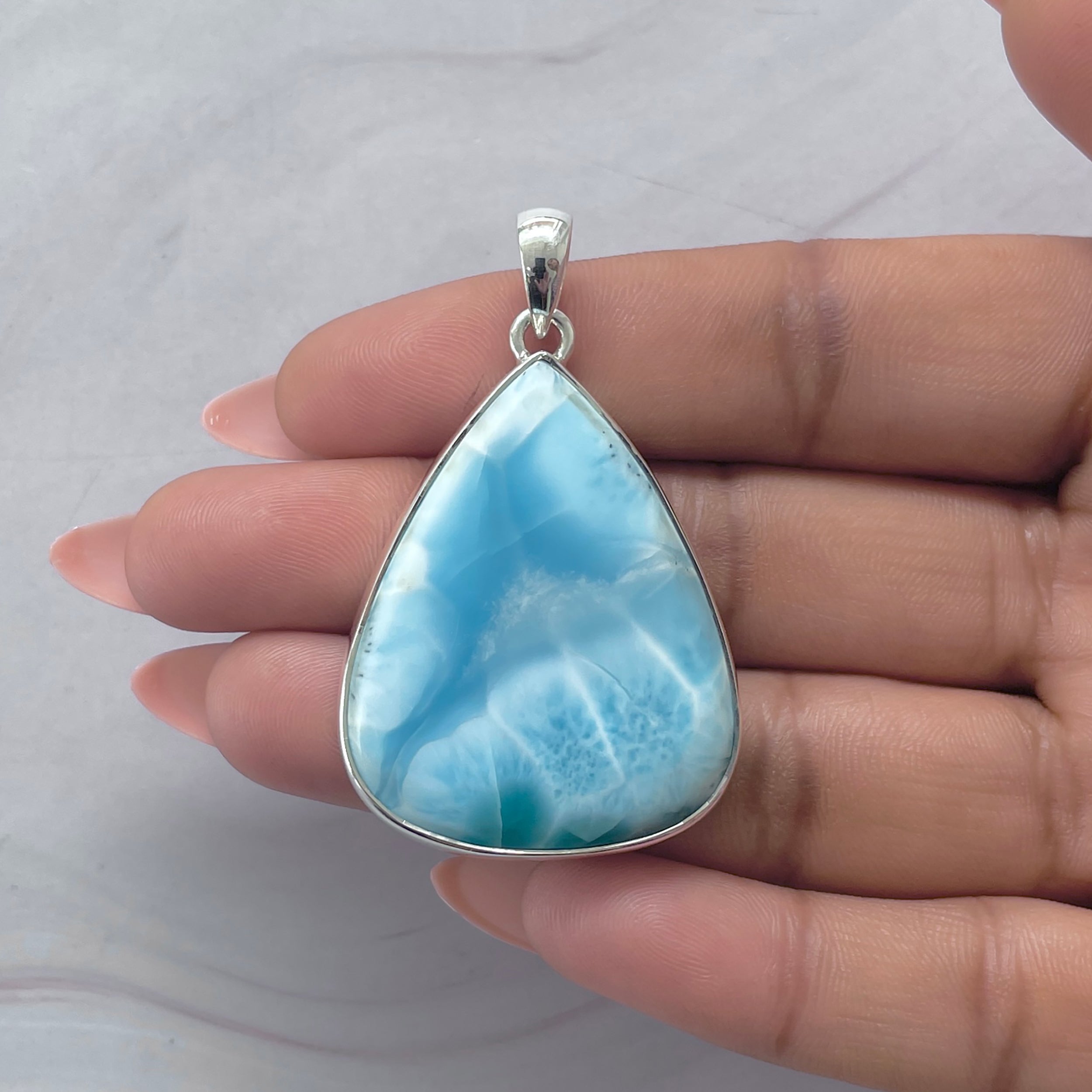 Larimar Pendant-(LAR-P-2097.)