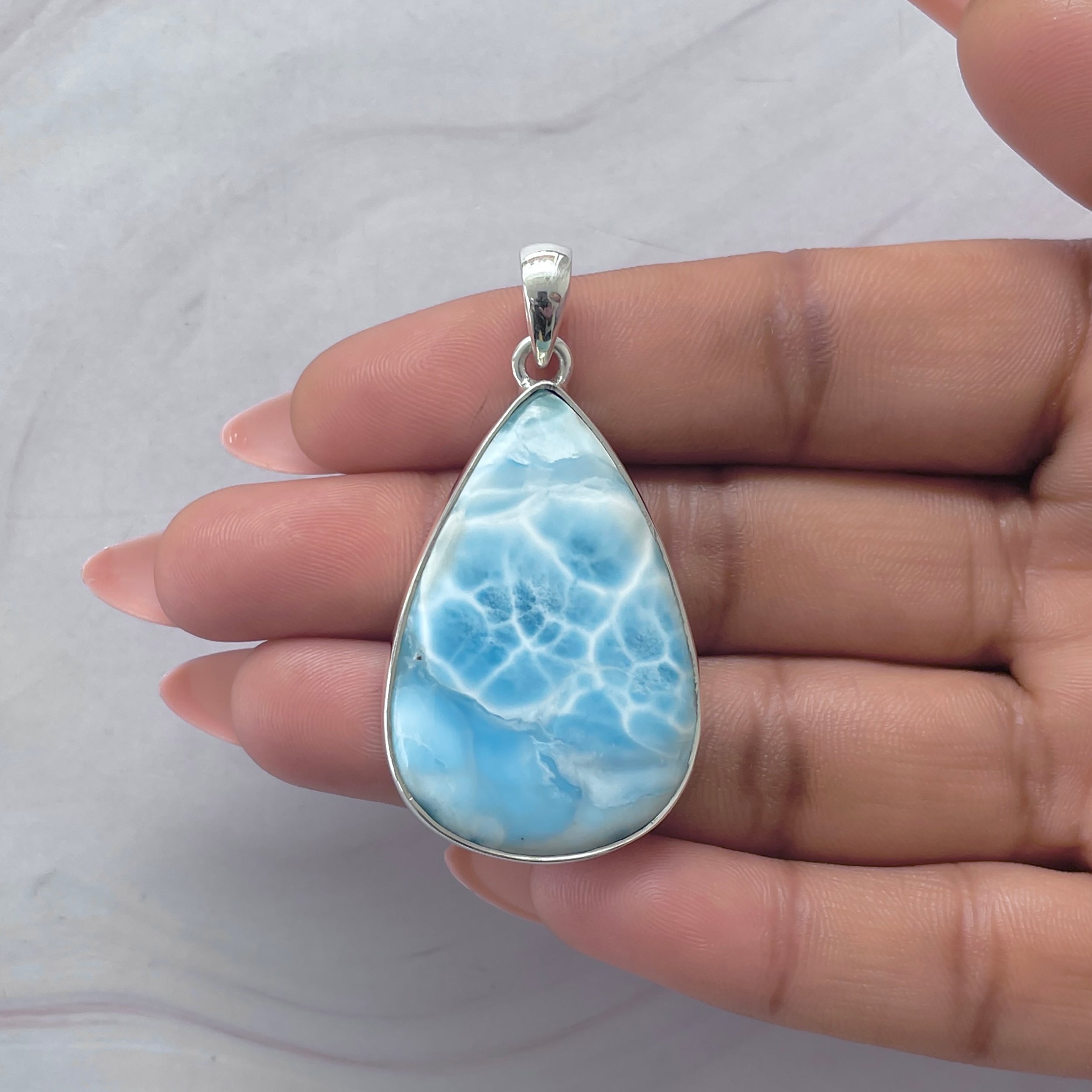 Larimar Pendant-(LAR-P-2098.)