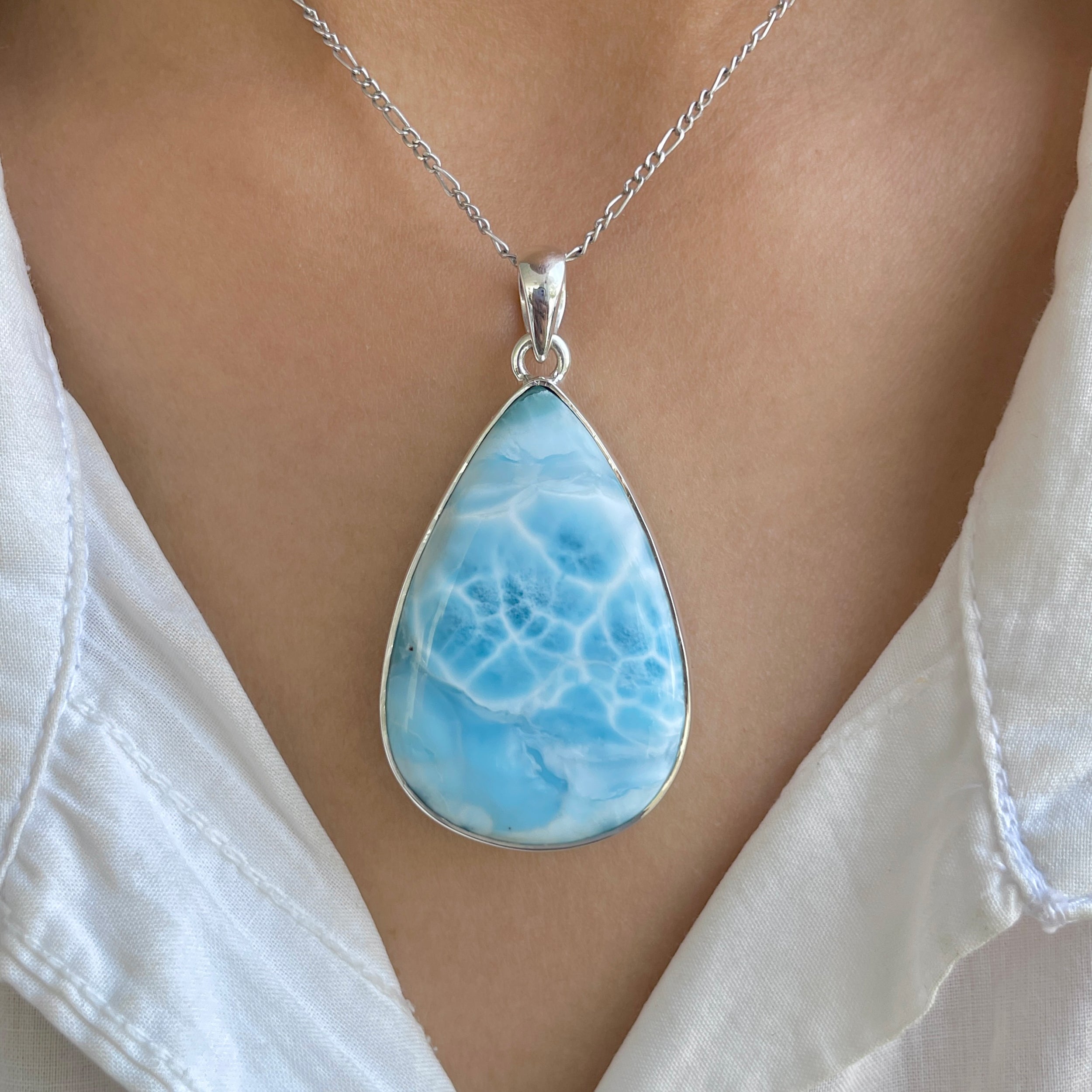 Larimar Pendant-(LAR-P-2098.)