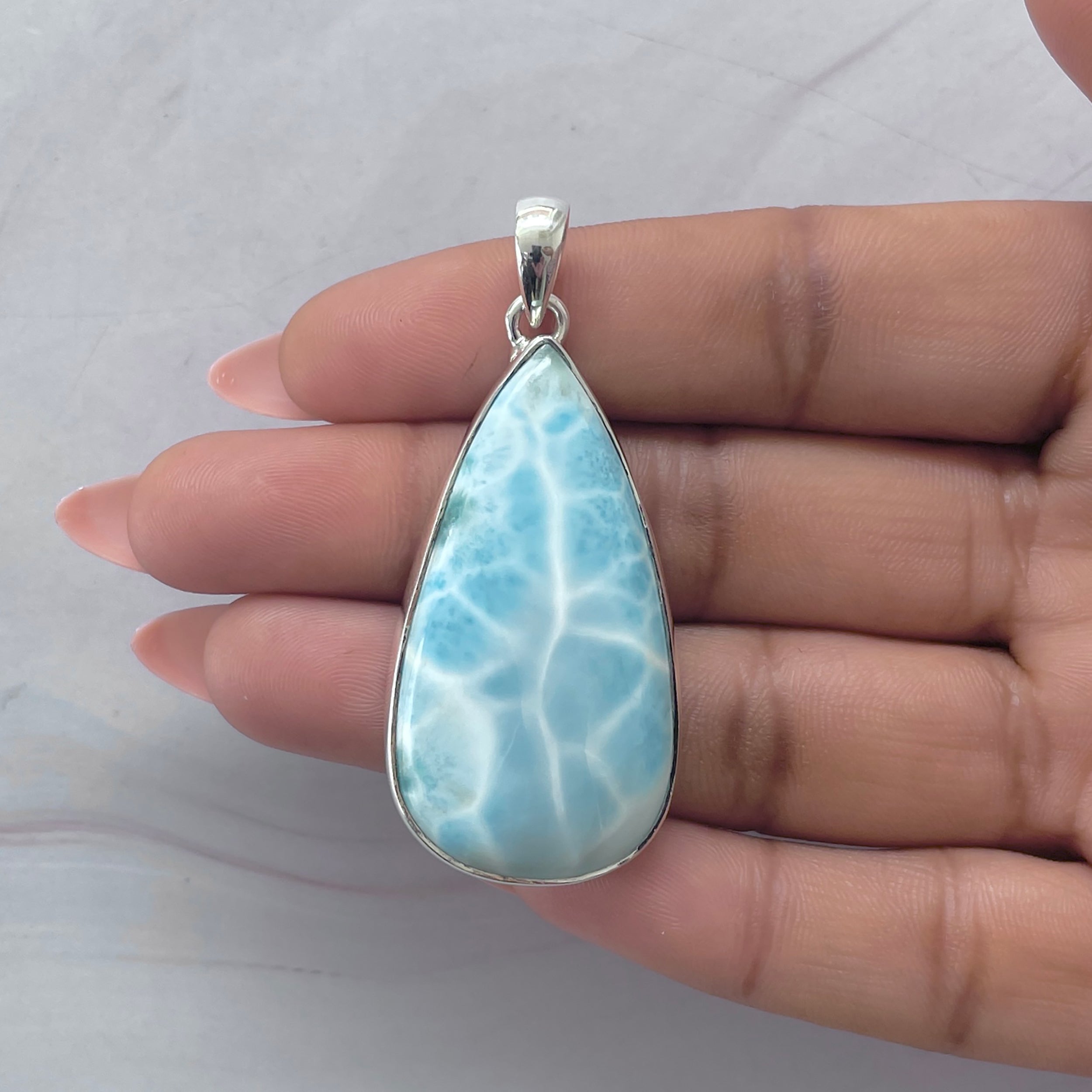Larimar Pendant-(LAR-P-2099.)