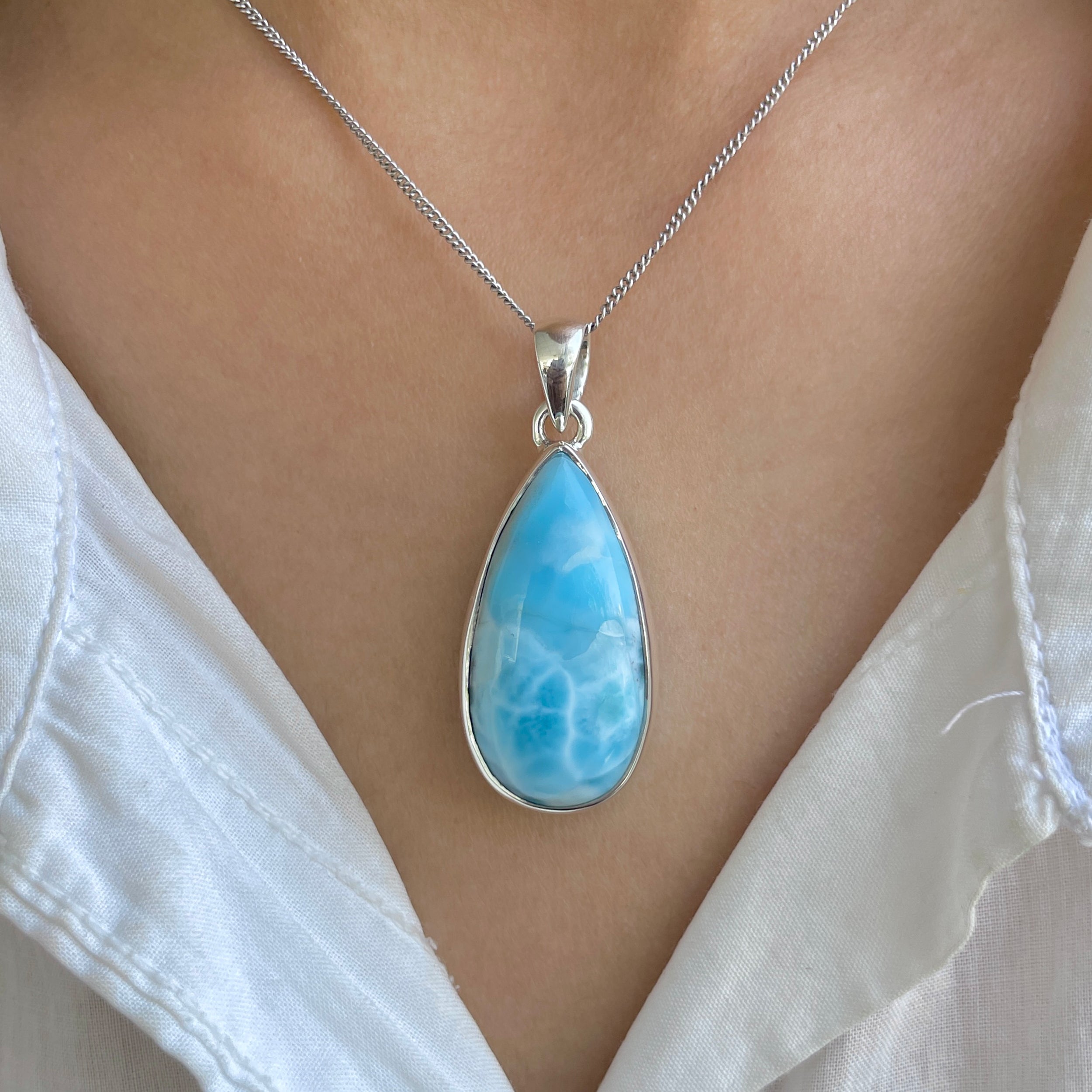 Larimar Pendant-(LAR-P-2103.)