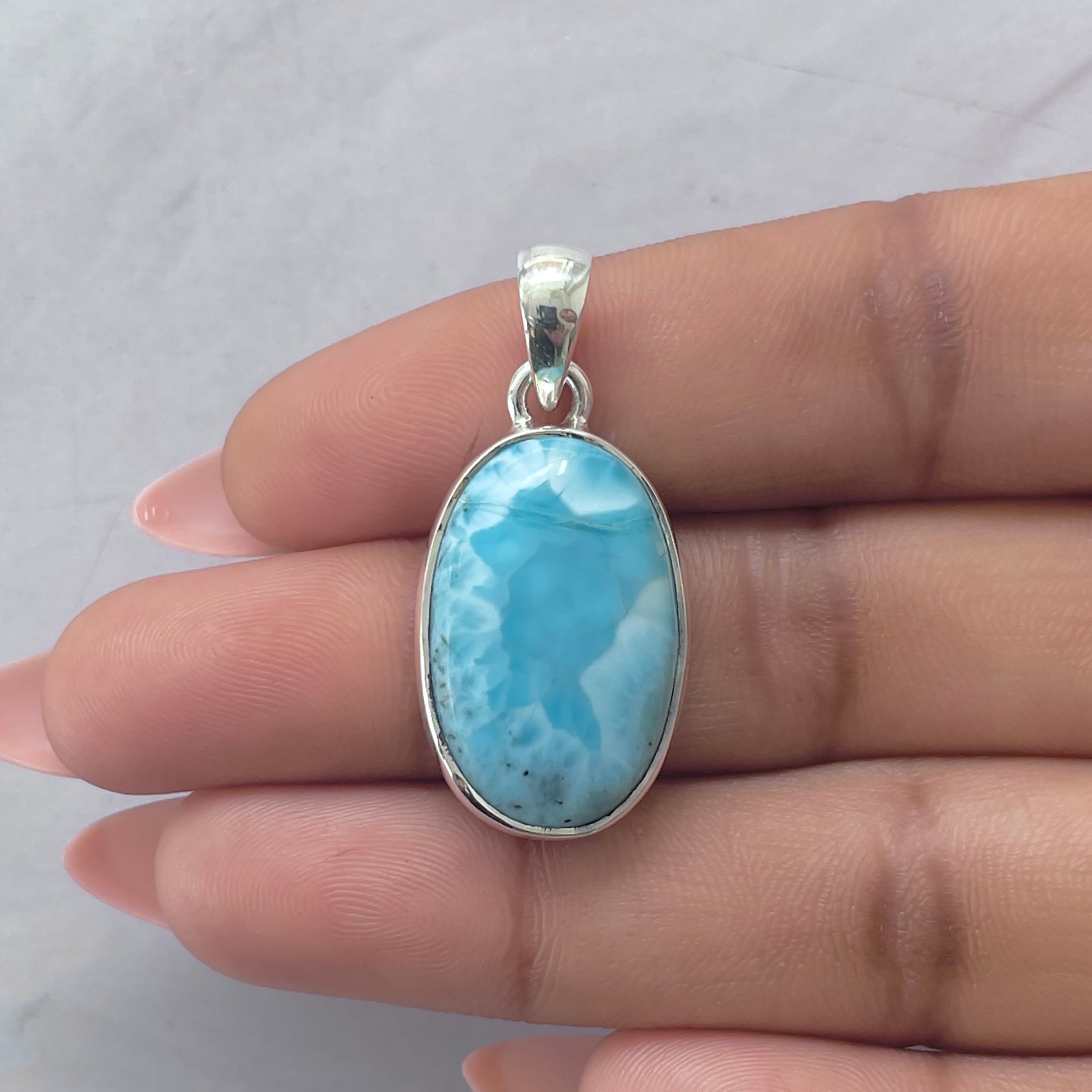 Larimar Pendant-(LAR-P-2104.)