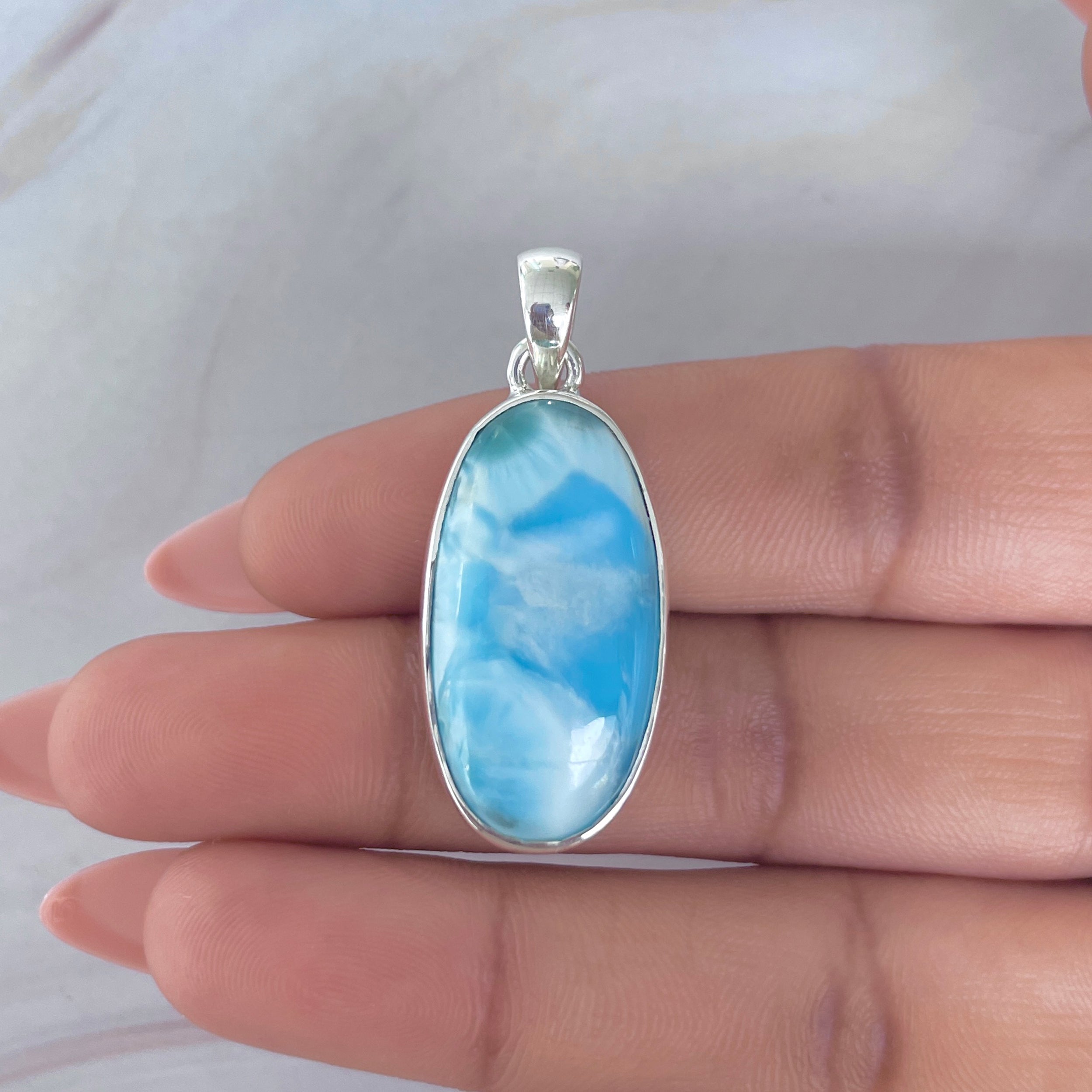 Larimar Pendant-(LAR-P-2108.)