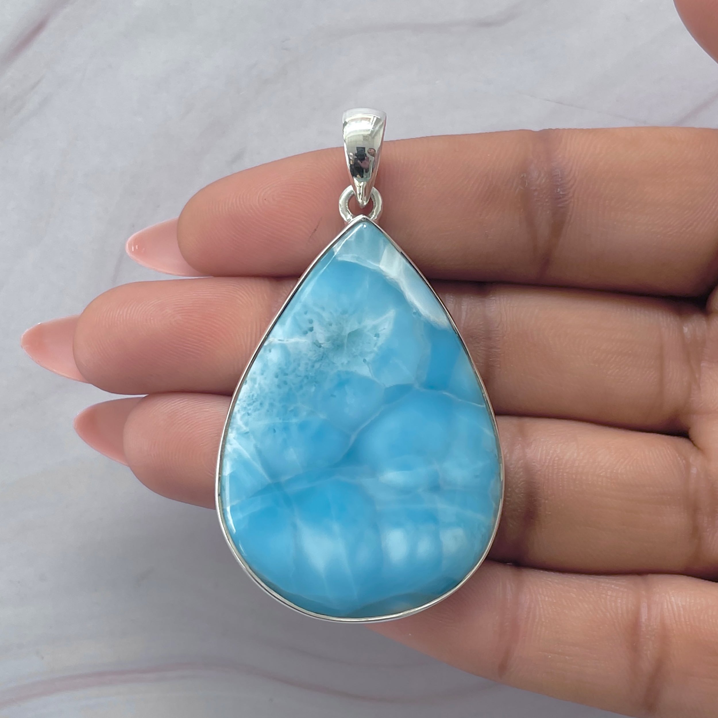 Larimar Pendant-(LAR-P-2110.)