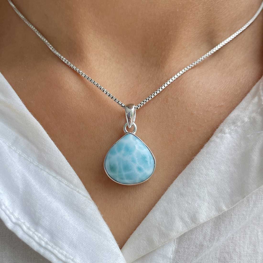 Larimar Pendant-(LAR-P-220.)