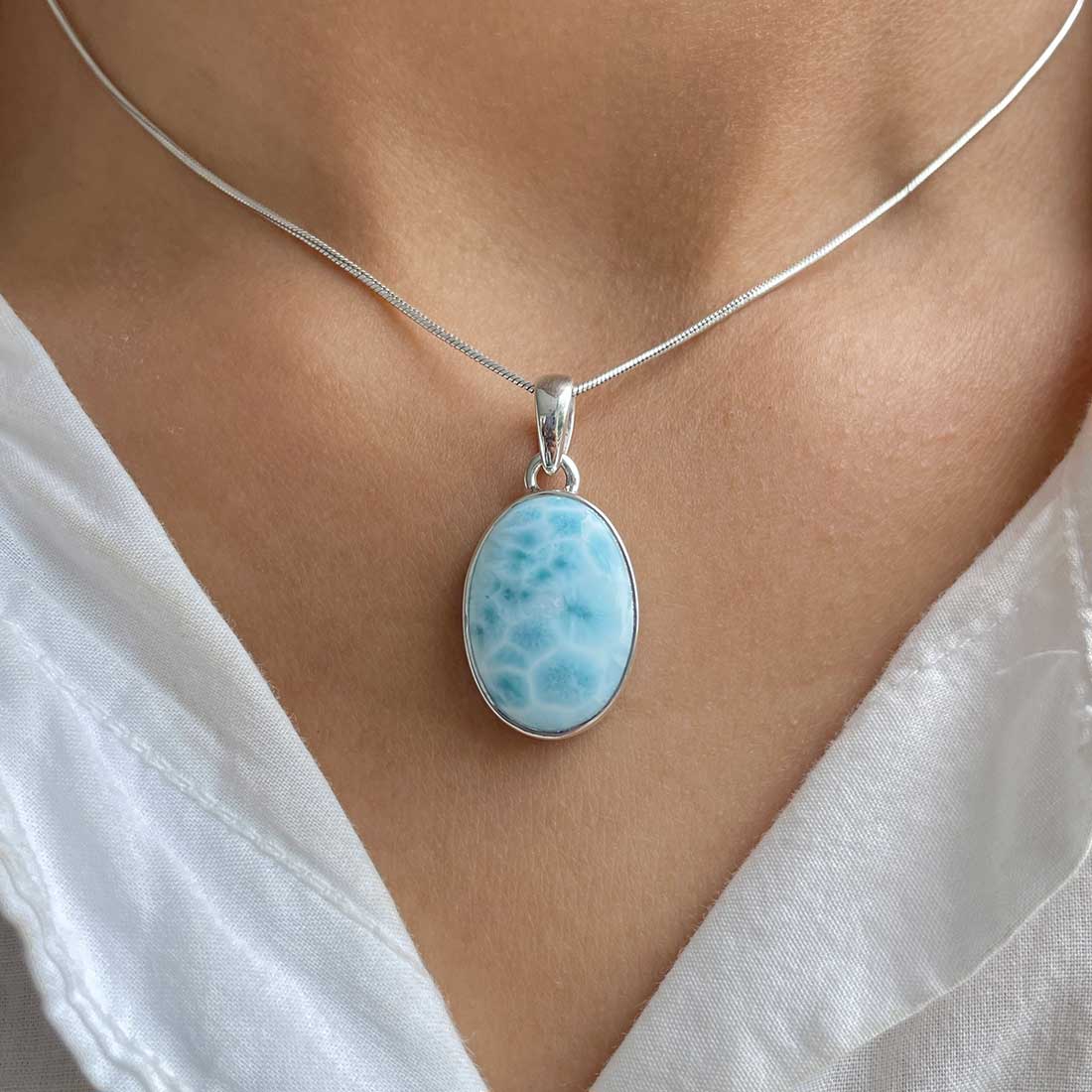 Larimar Pendant-(LAR-P-221.)
