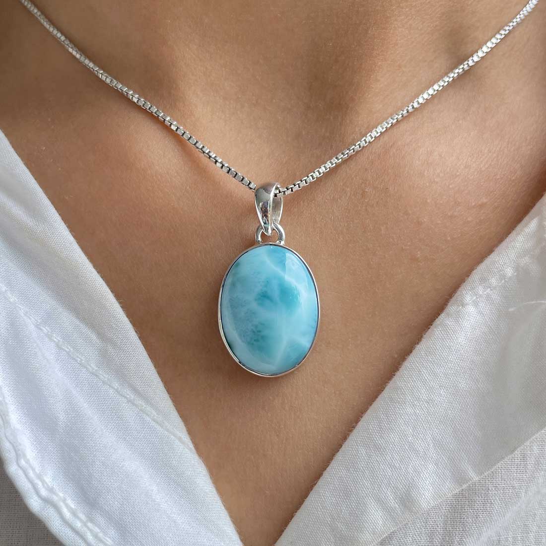 Larimar Pendant-(LAR-P-223.)