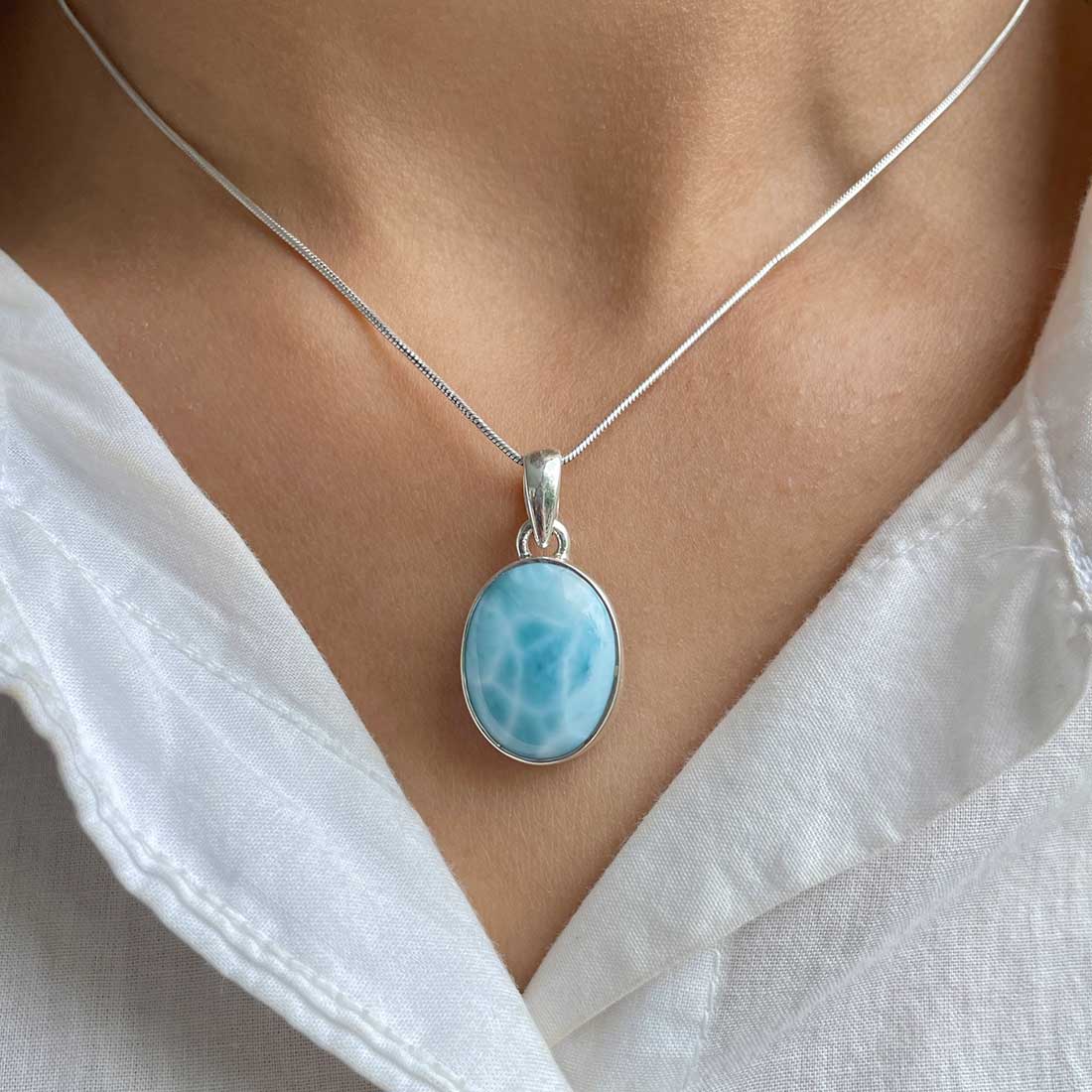 Larimar Pendant-(LAR-P-225.)