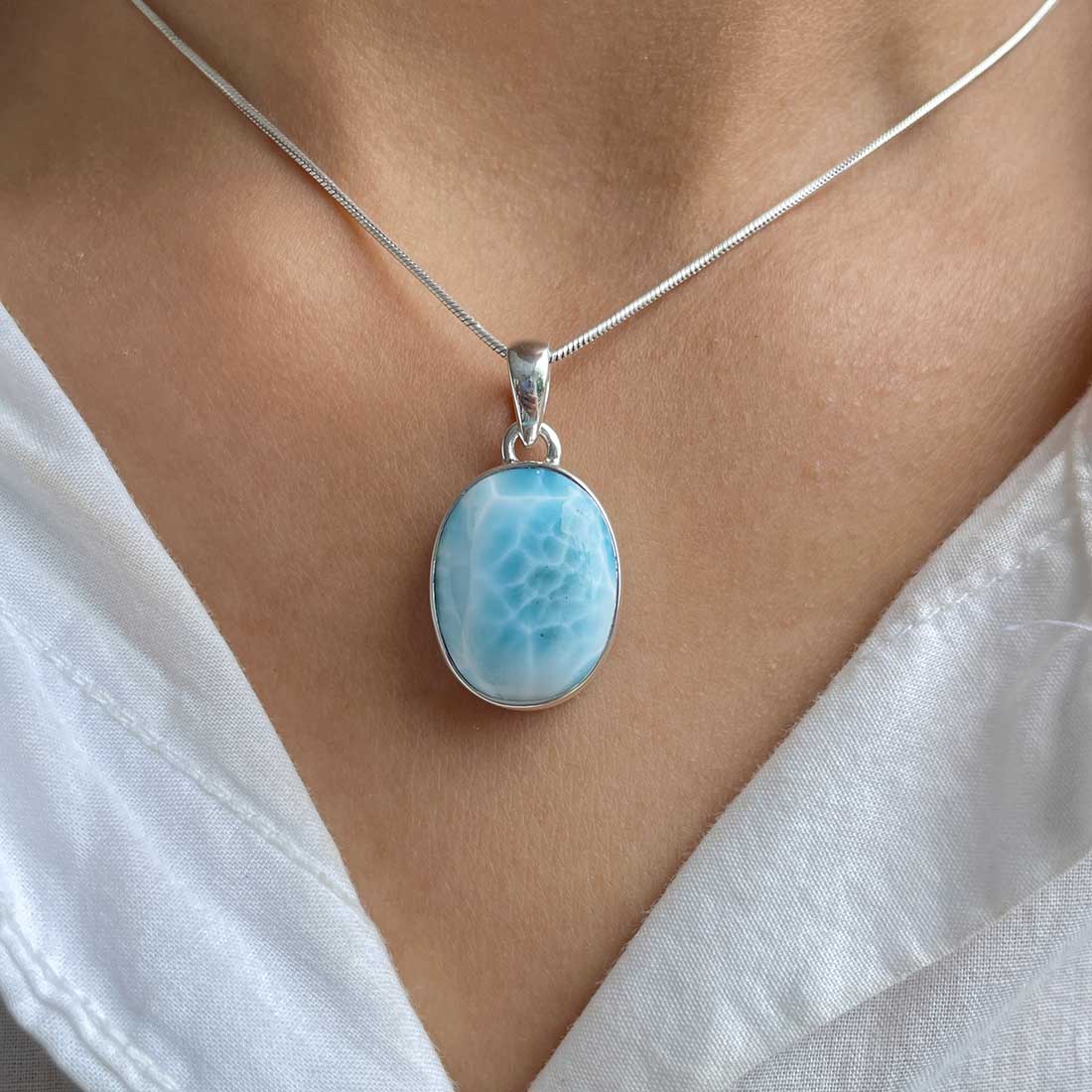 Larimar Pendant-(LAR-P-227.)
