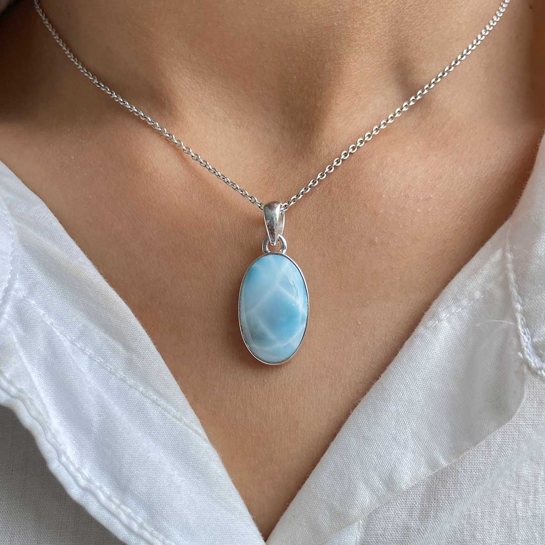 Larimar Pendant-(LAR-P-228.)