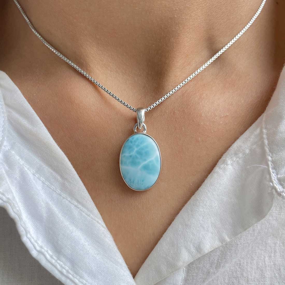 Larimar Pendant-(LAR-P-232.)