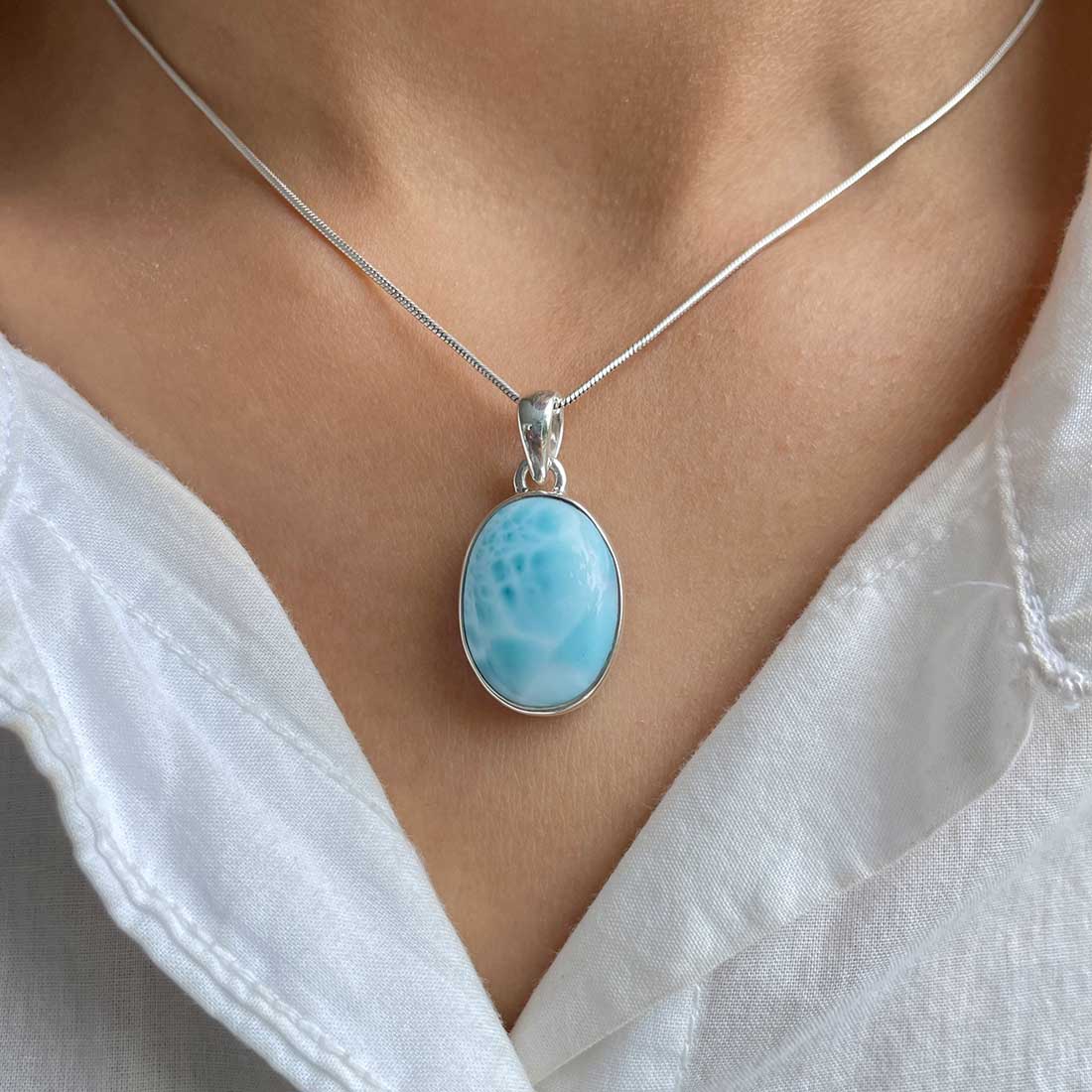 Larimar Pendant-(LAR-P-235.)