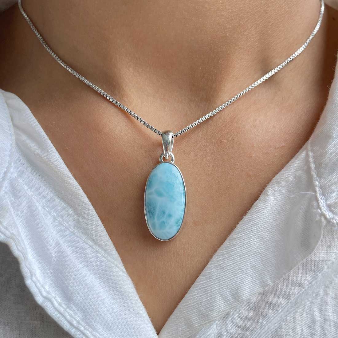Larimar Pendant-(LAR-P-236.)