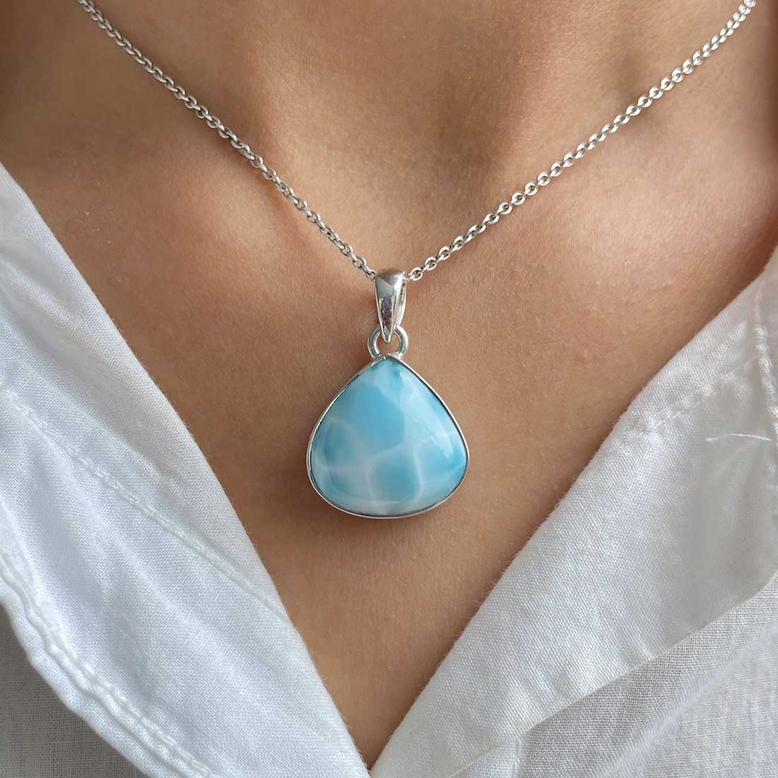 Larimar Pendant-(LAR-P-238.)