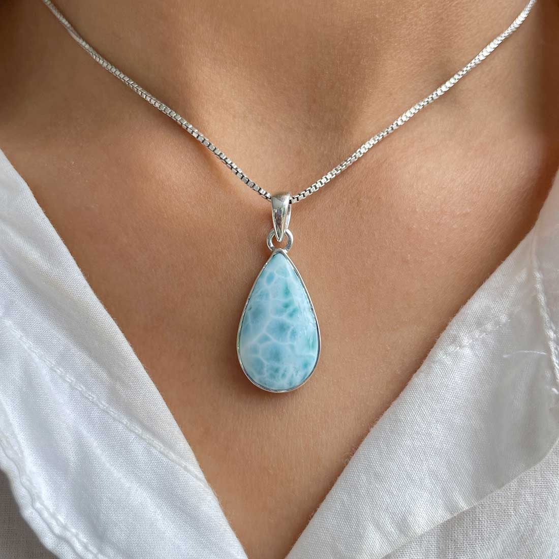 Larimar Pendant-(LAR-P-239.)