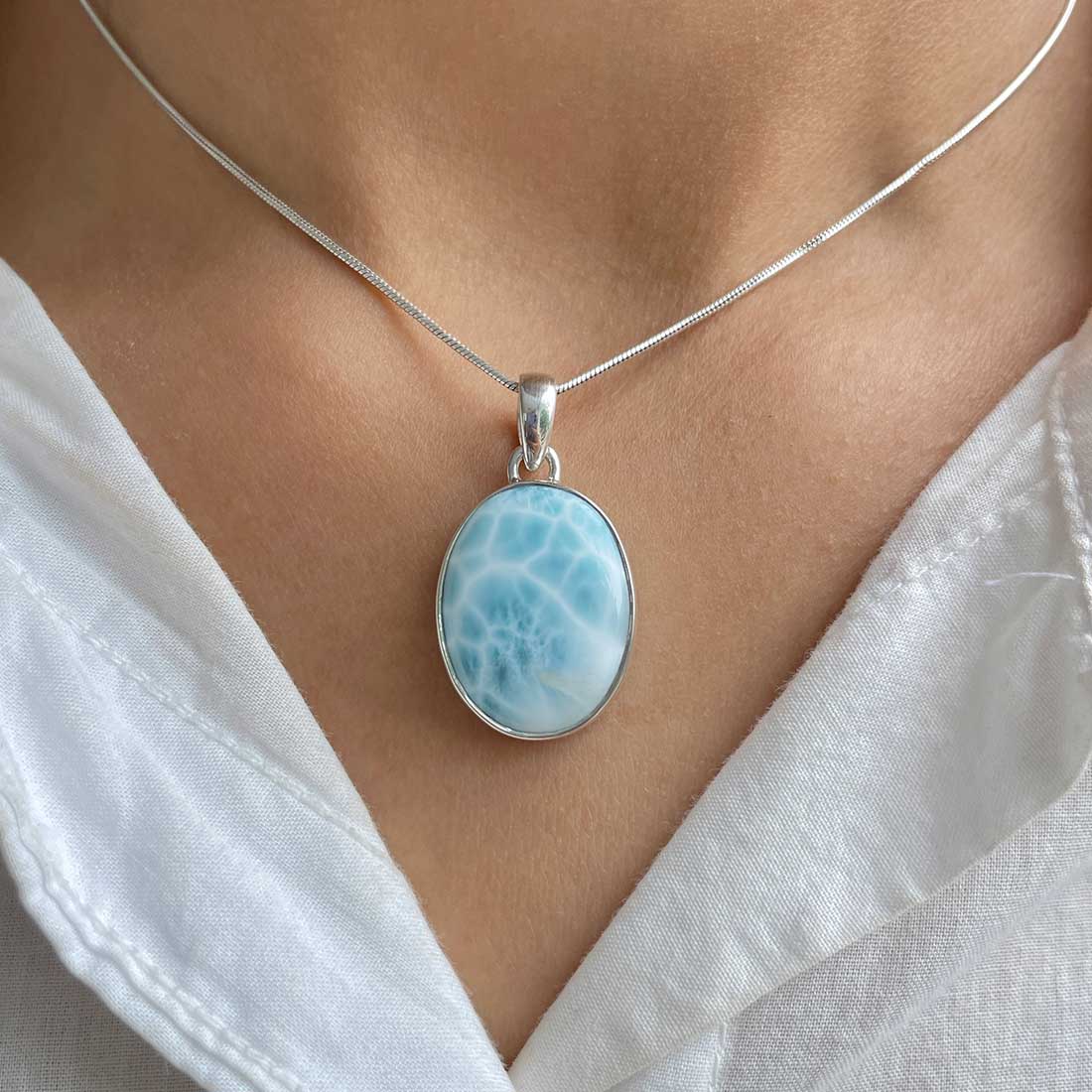 Larimar Pendant-(LAR-P-242.)