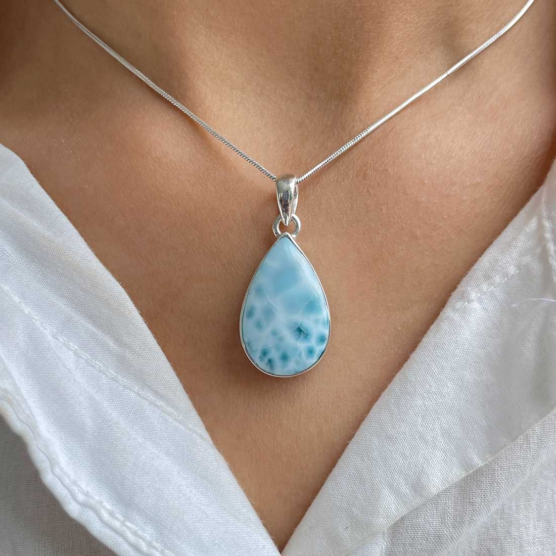 Larimar Pendant-(LAR-P-243.)