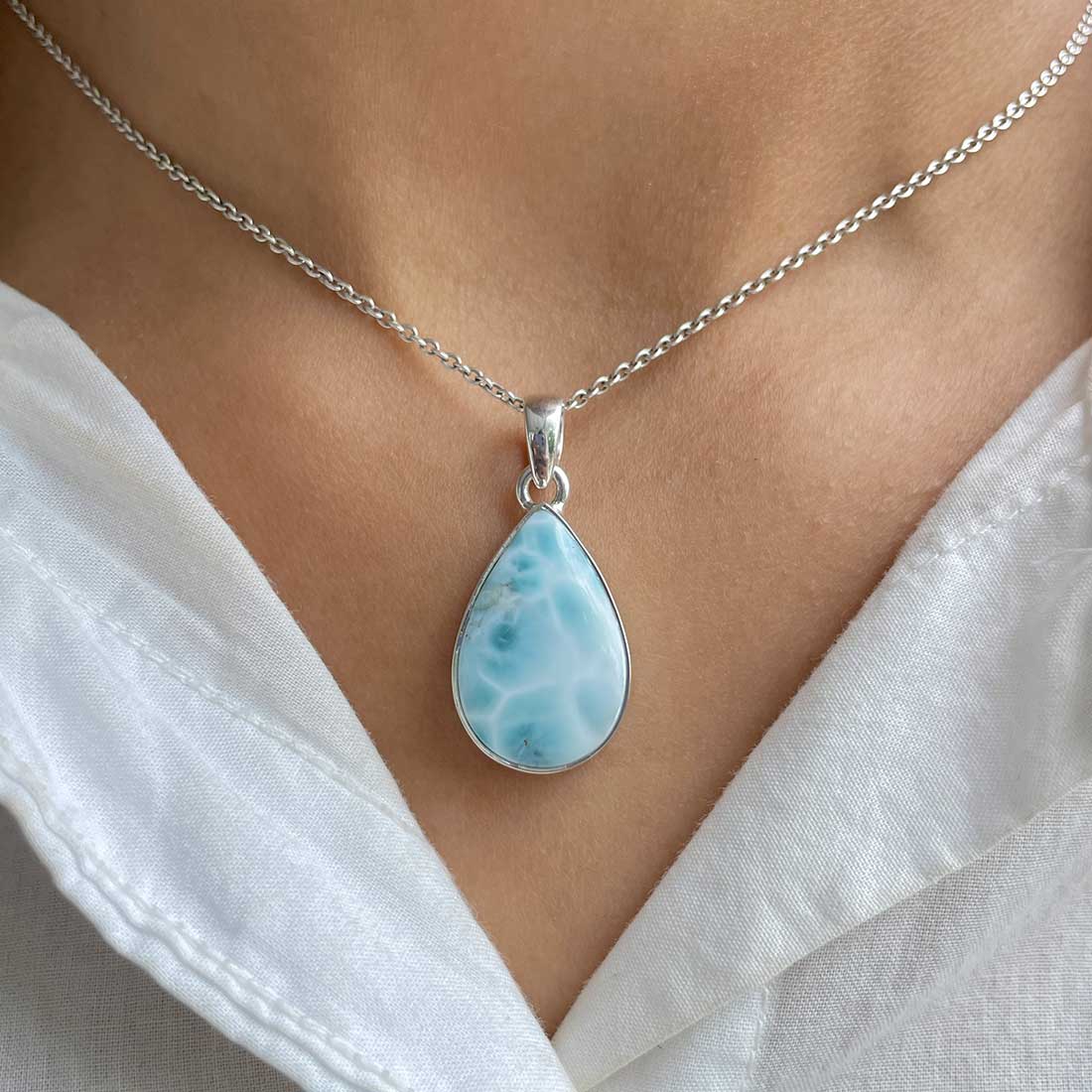 Larimar Pendant-(LAR-P-244.)