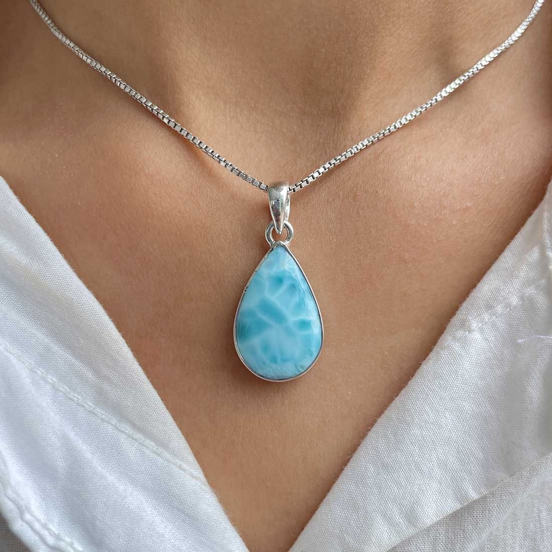 Larimar Pendant-(LAR-P-245.)
